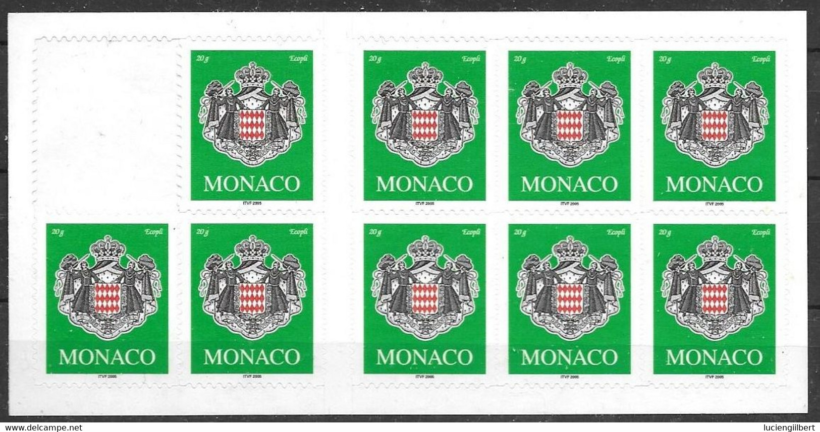 MONACO  -  CARNET N° 14  -  PERMANENT  - 2005  -  NEUF -  Carnet Incomplet Mais Timbres Permanents - Carnets