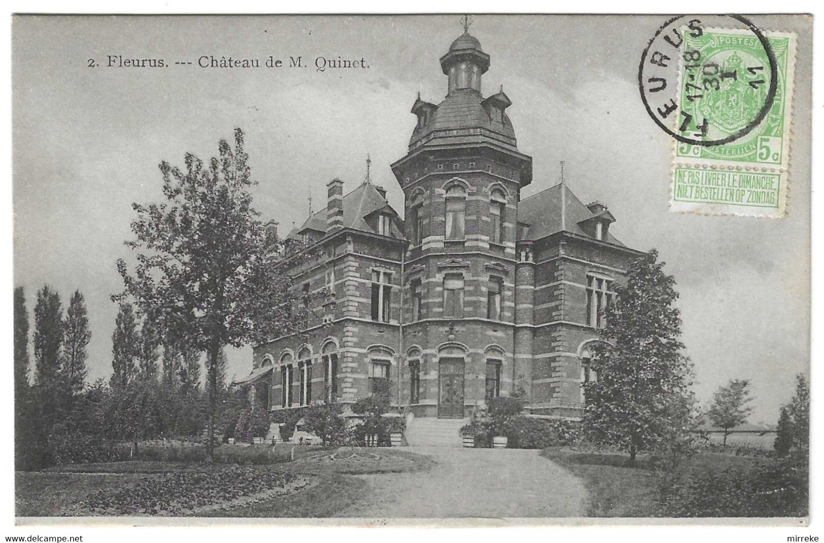 @D2@  -  FLEURUS  -  Château De M. Quinet  -  Zie / Voir Scan's - Fleurus