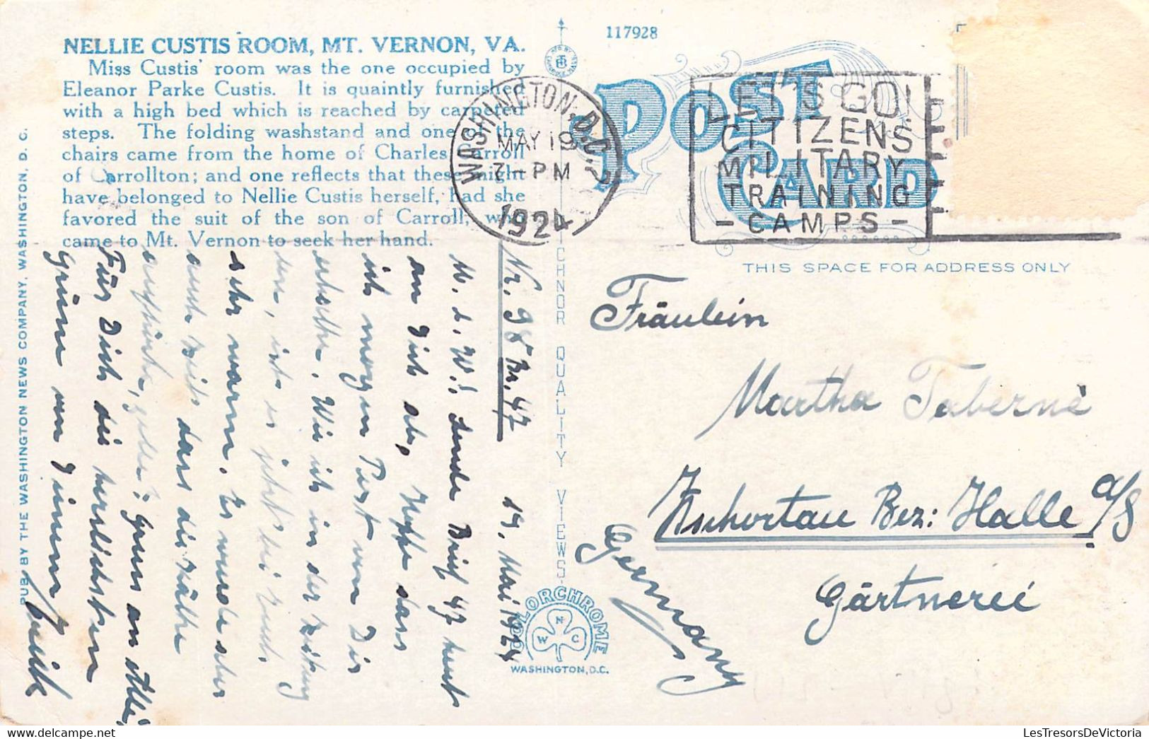 ETATS-UNIS - Virginia - Vernon - Nellie Custis Room - Carte Postale Ancienne - Sonstige & Ohne Zuordnung
