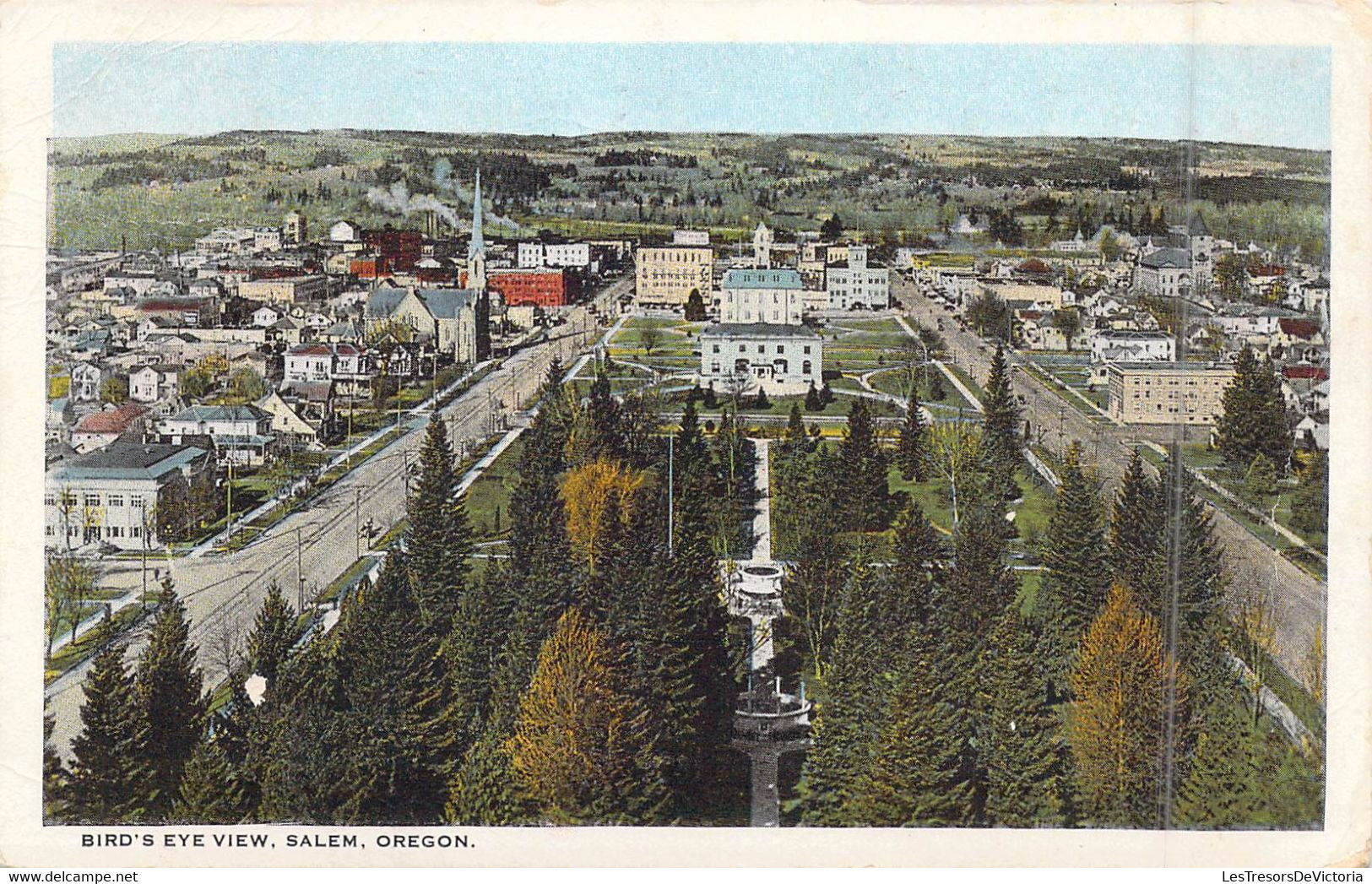 ETATS-UNIS - Oregon - Salem - Bird's Eye View - Carte Postale Ancienne - Salem