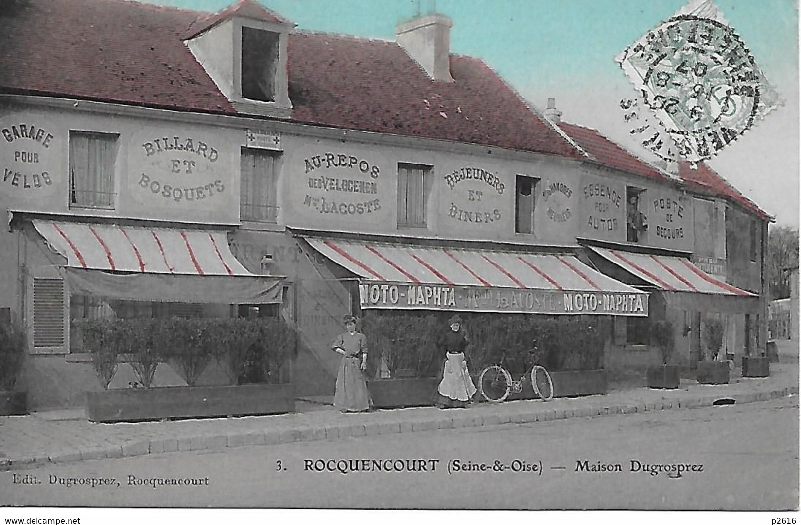 ROCQUENCOURT -  1907 - MAISON DUGROSPREZ - CARTE COLORISEE - Rocquencourt