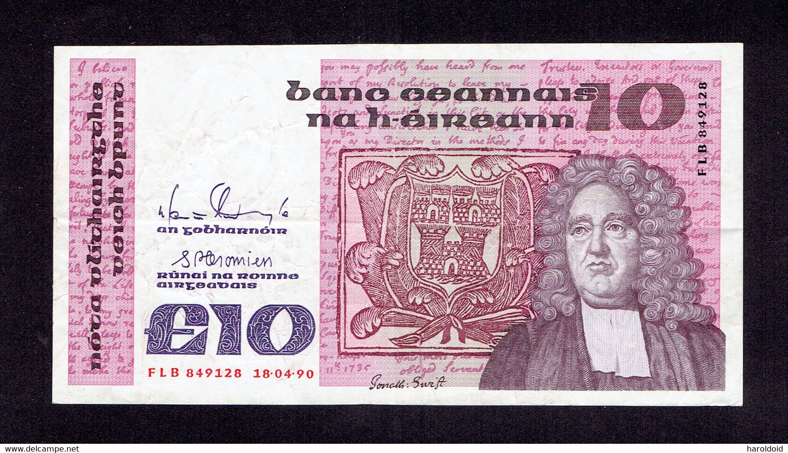 IRLANDE - 10 L 18-4-90 - 1990 - NO PIN HOLES - Lussemburgo