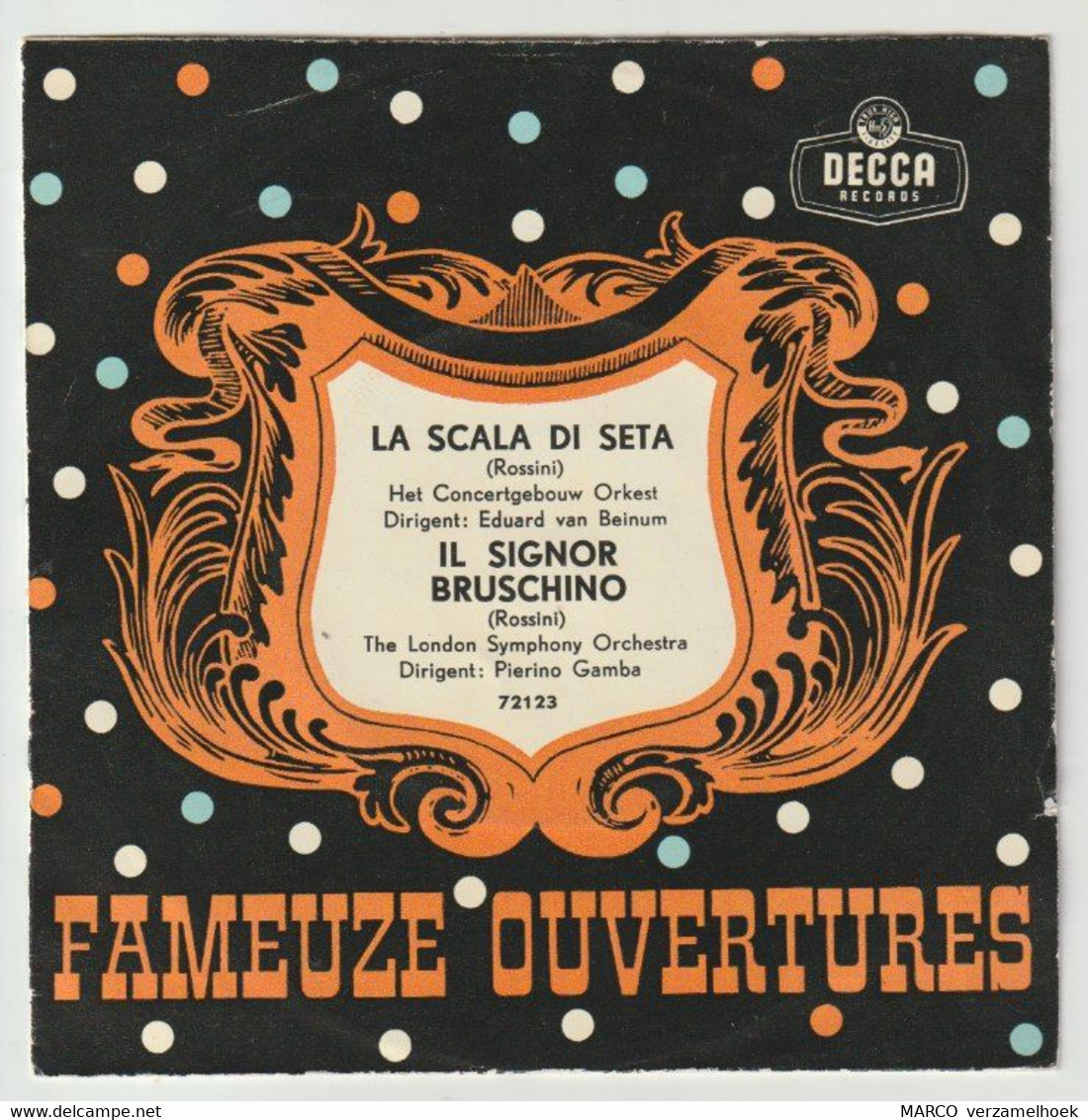 45T Single La Scala Di Seta - Het Concertgebouw Orkest DECCA Records 72123 - Oper & Operette