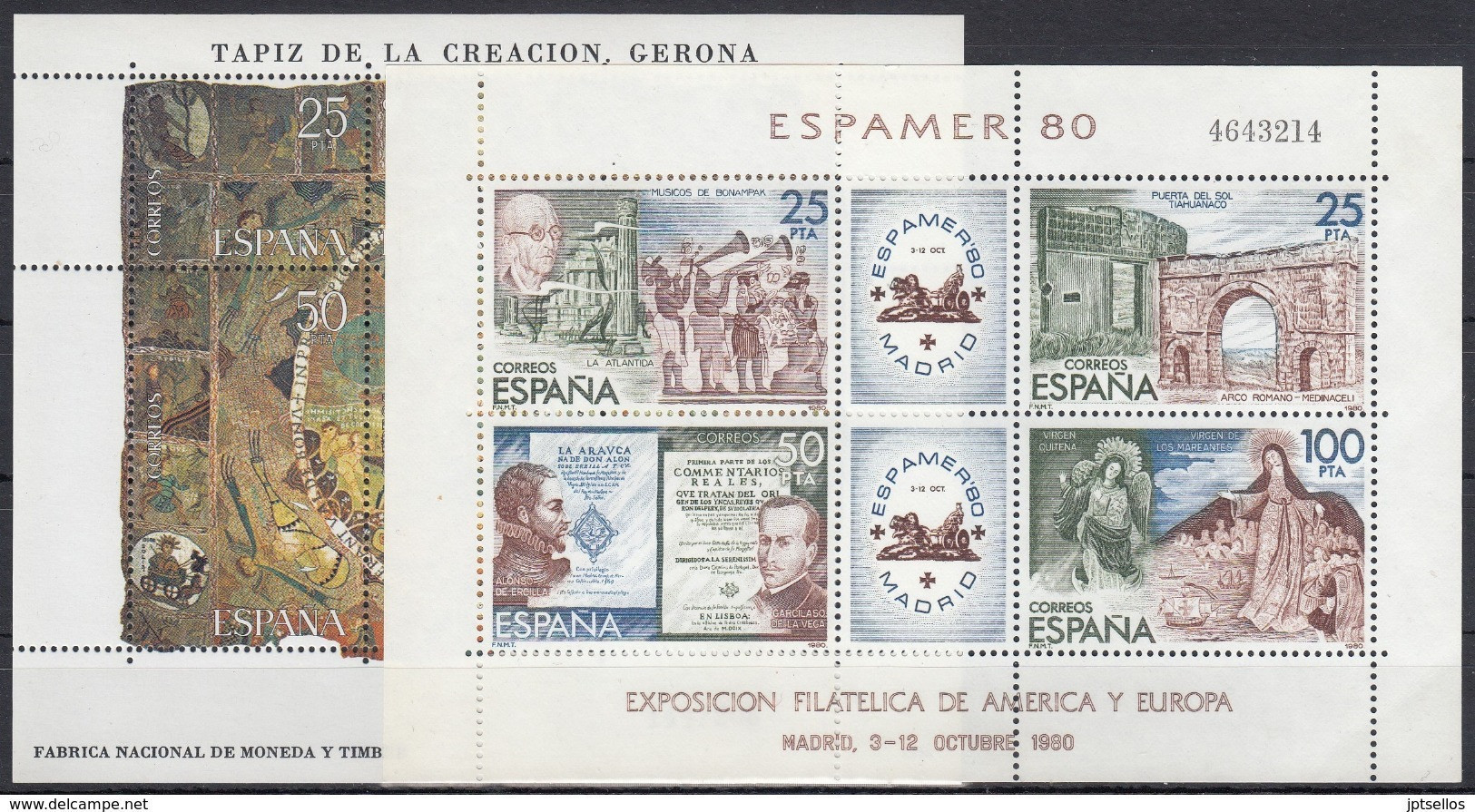 ESPAÑA 1980 Nº 2558/2598 AÑO COMPLETO NUEVO MNH **,29 SELLOS,2 HB - Ganze Jahrgänge