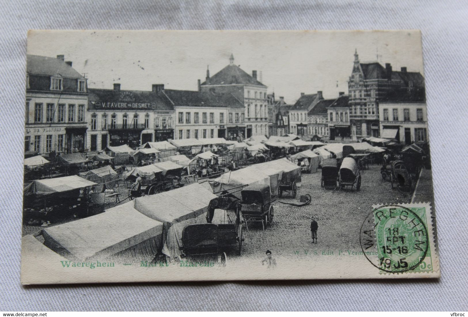 Cpa 1905, Waereghem, Marché, Belgique - Waregem