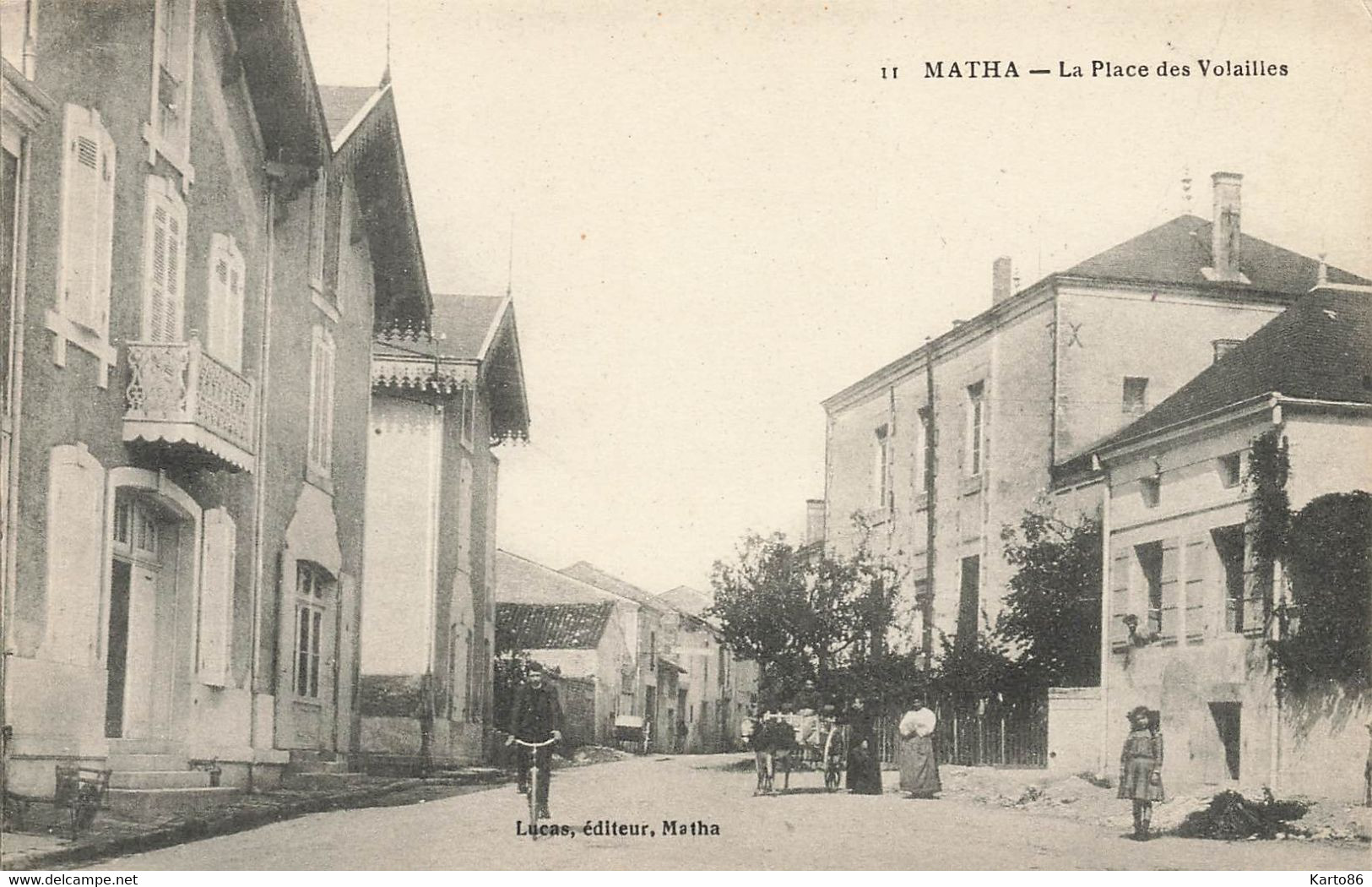 Matha * La Place Des Volailles * Villageois * Attelage - Matha