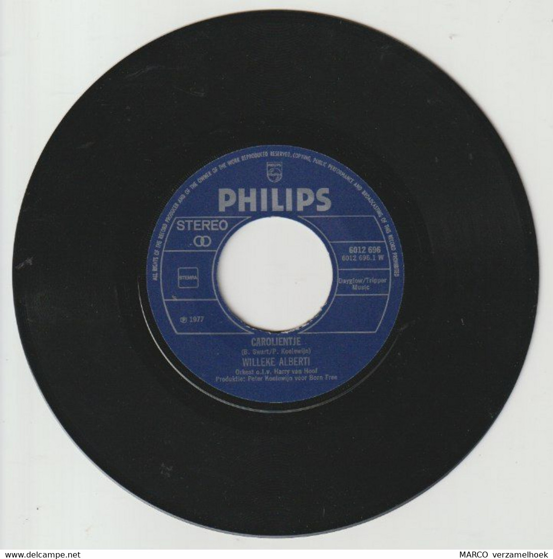 45T Single Willeke Alberti - Carolientje PHILIPS 6012 696 - Autres - Musique Néerlandaise