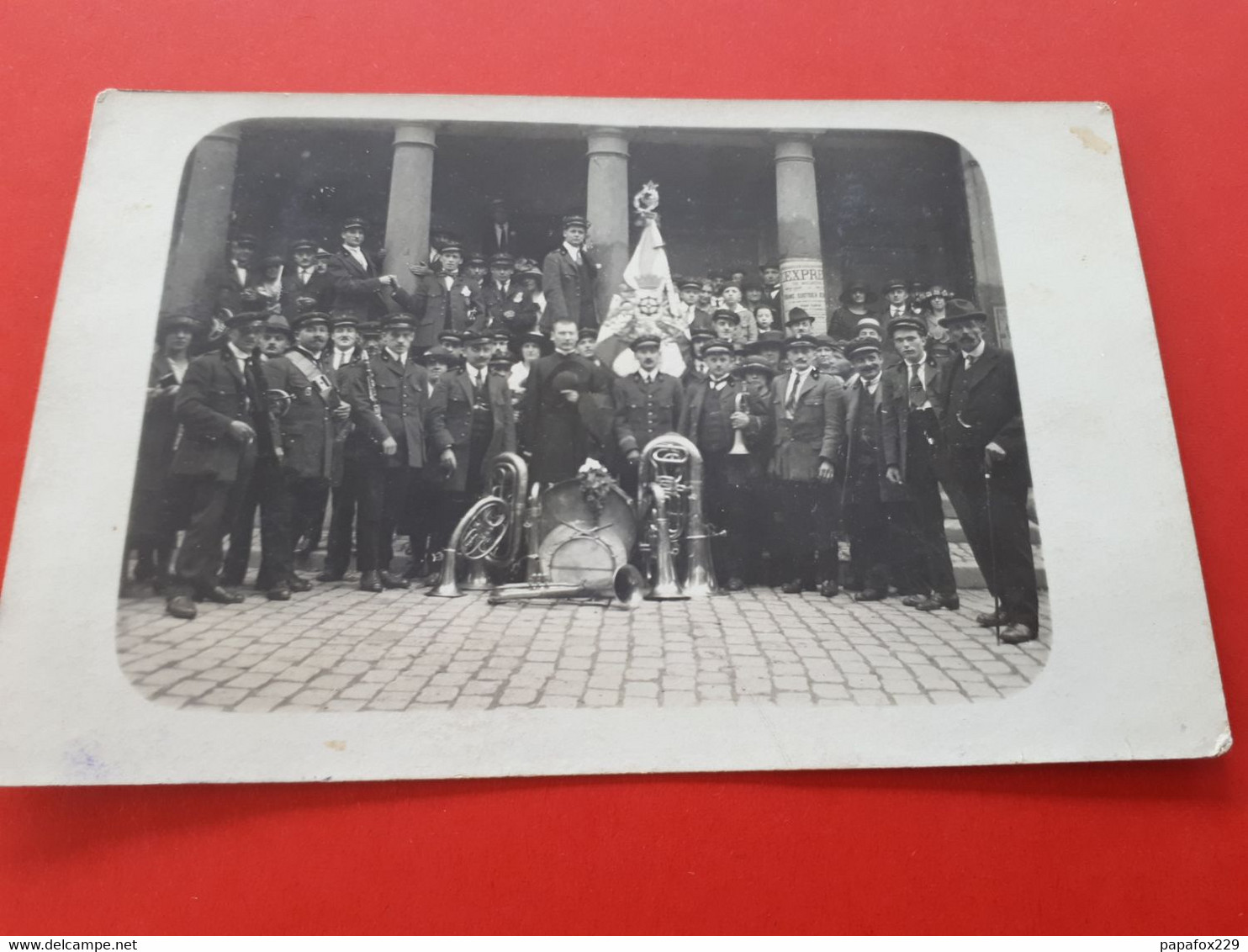 CARTE PHOTO KAYSERSBERG Groupe Musique Fanfare - Fessenheim