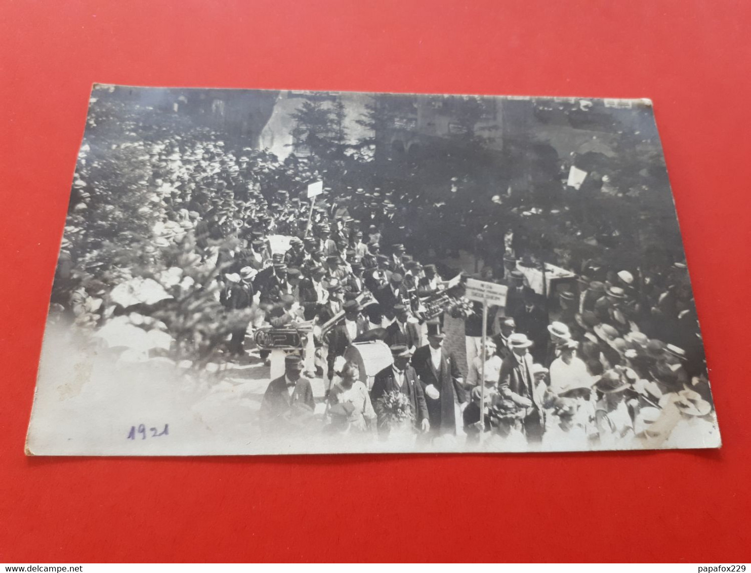 CARTE PHOTO KAYSERSBERG 1919 Défile Poincare Président - Fessenheim