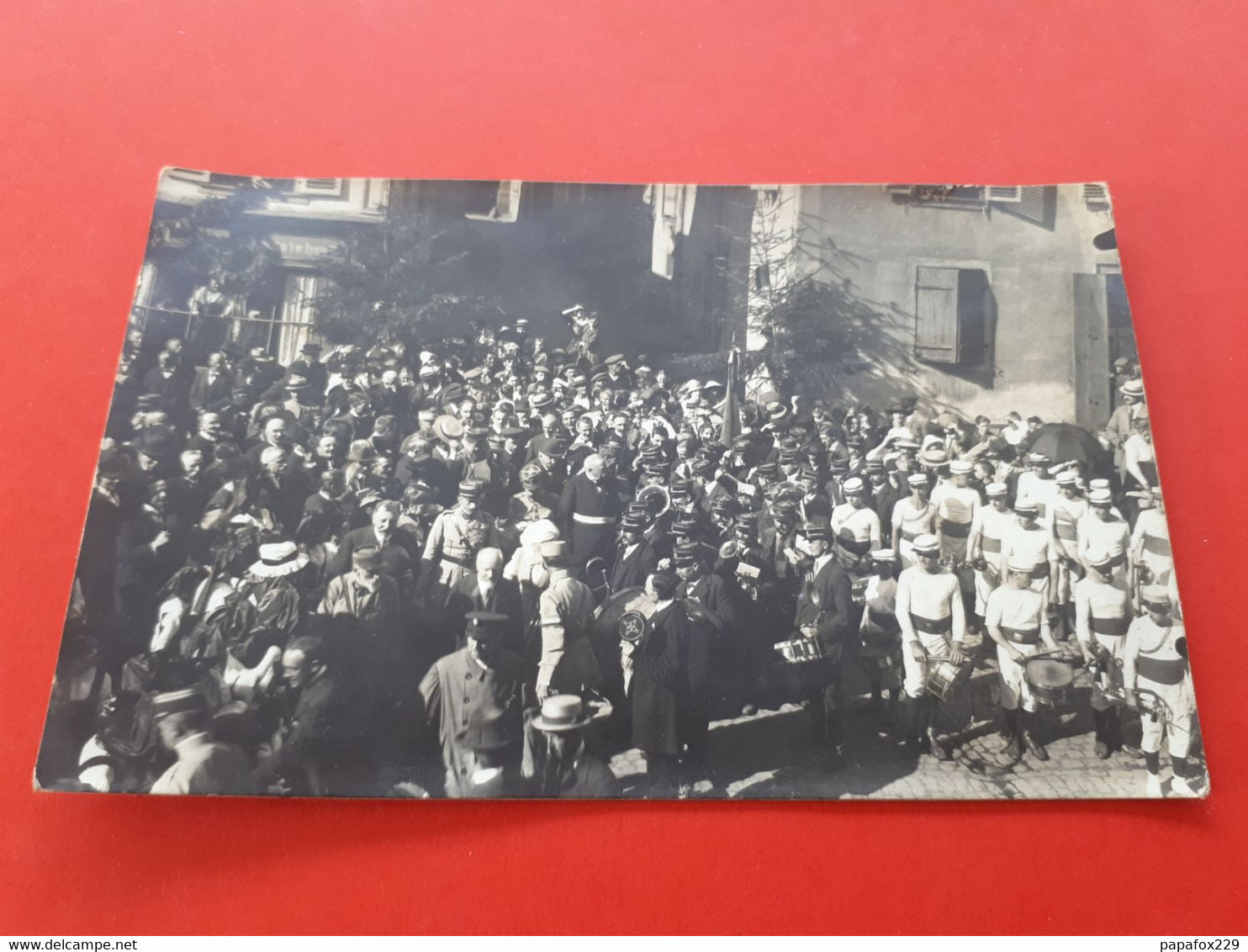 CARTE PHOTO KAYSERSBERG 1919 Défile Poincare Président - Fessenheim