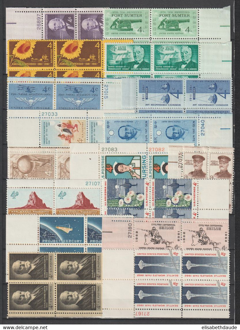 USA - 1960/1965  - ANNEES COMPLETES En BLOCS De 4 ! AVEC POSTE AERIENNE ** MNH - 7 PAGES ! - COTE YVERT = 290+ EUR - Années Complètes