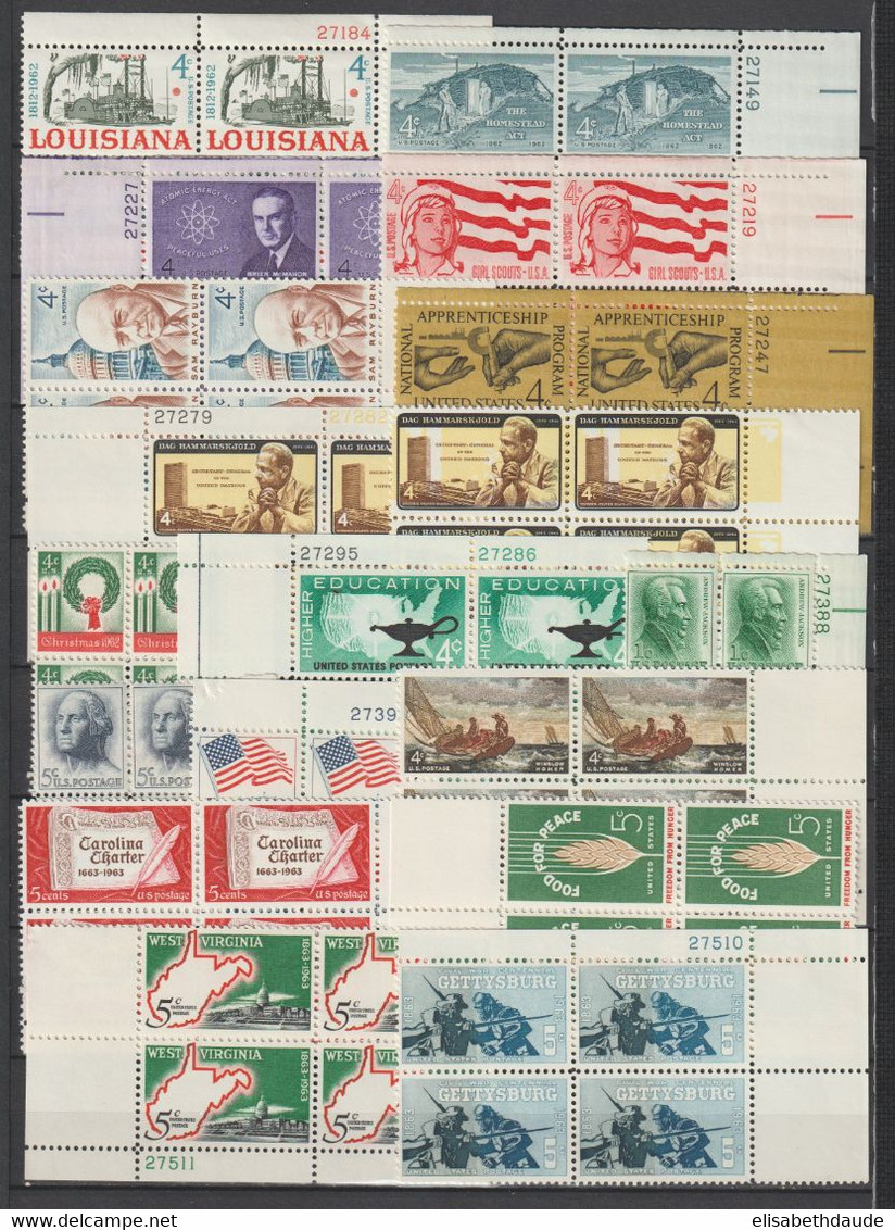 USA - 1960/1965  - ANNEES COMPLETES En BLOCS De 4 ! AVEC POSTE AERIENNE ** MNH - 7 PAGES ! - COTE YVERT = 290+ EUR - Volledige Jaargang