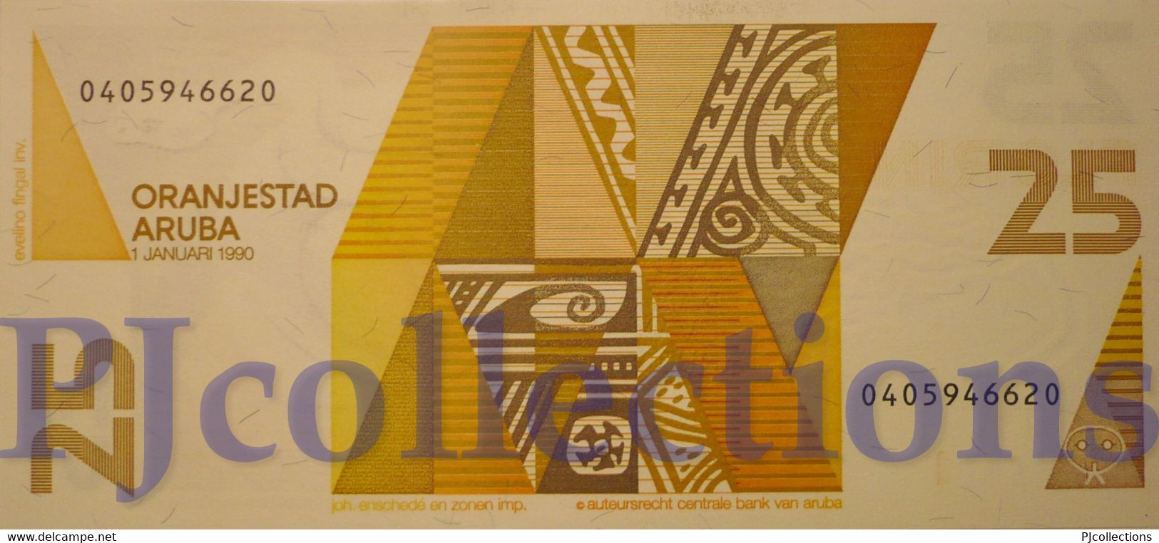 ARUBA 25 FLORIN 1990 PICK 8 UNC - Aruba (1986-...)