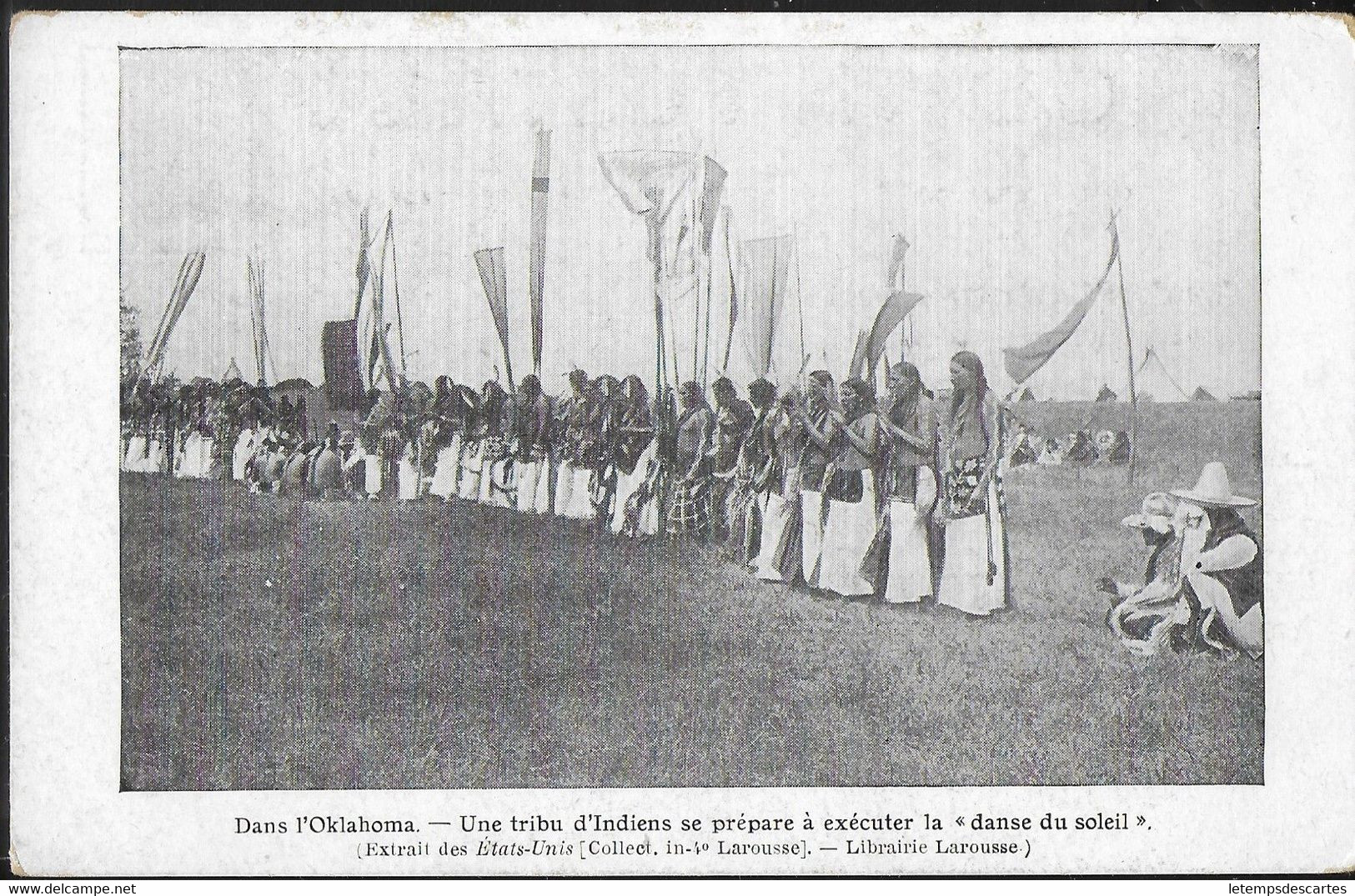 REPRODUCTION USA - Oklahoma, Une Tribu D'Indiens Se Prépare à Exécuter La Danse Du Soleil - Andere & Zonder Classificatie