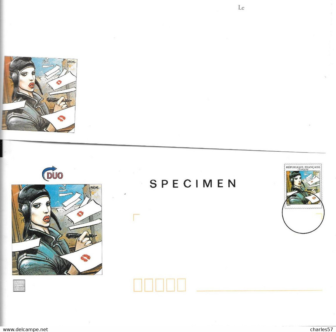 France:Prêts à Poster Agrément 889 Specimen  Lot ( 1 Enveloppe Et 1 Carte Lettre) - Specimen