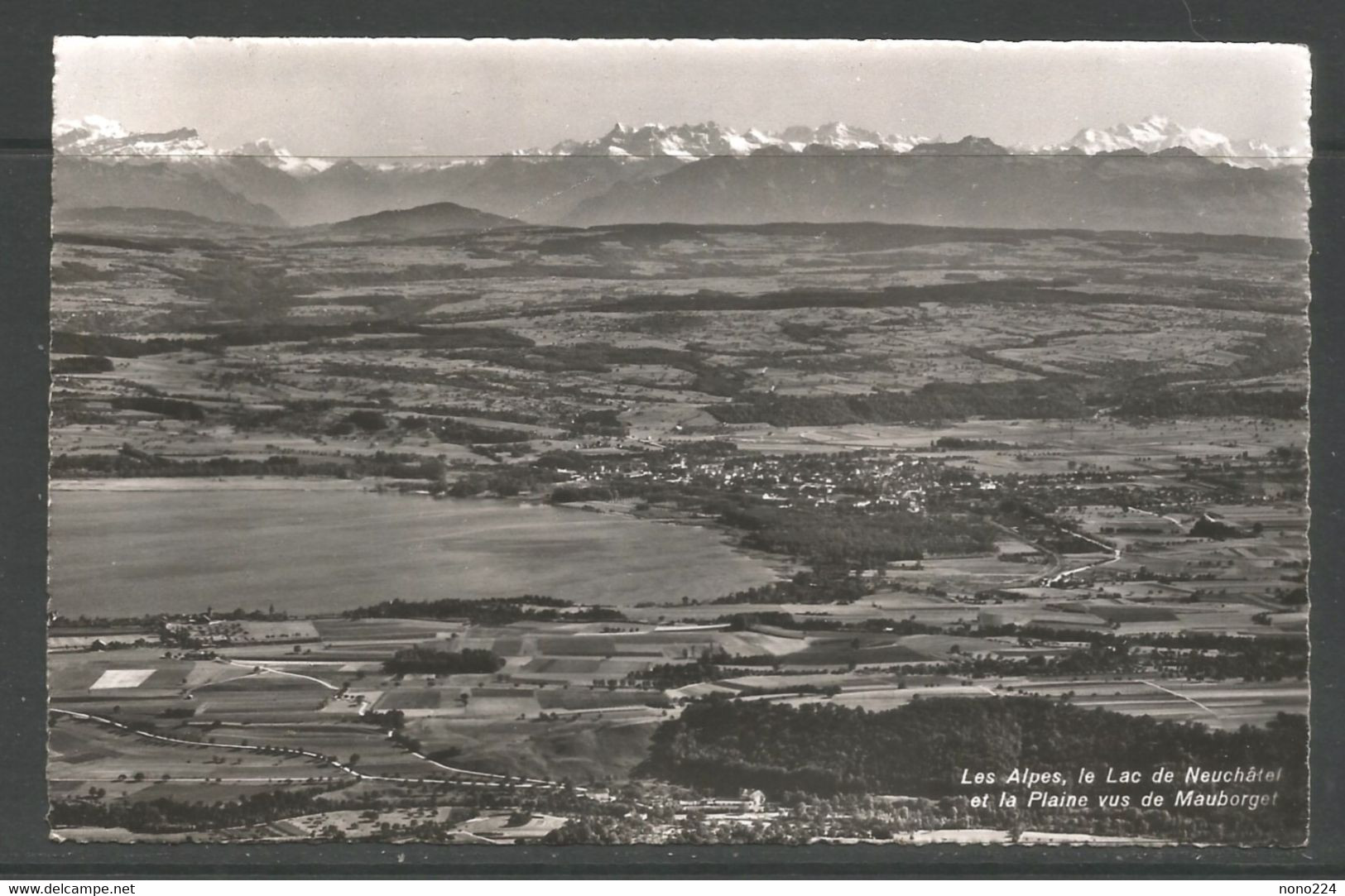 Carte P De 1946 ( Les Alpes, Le Lac De Neuchâtel Et La Plaine / Vu De Mauborget ) - Mauborget