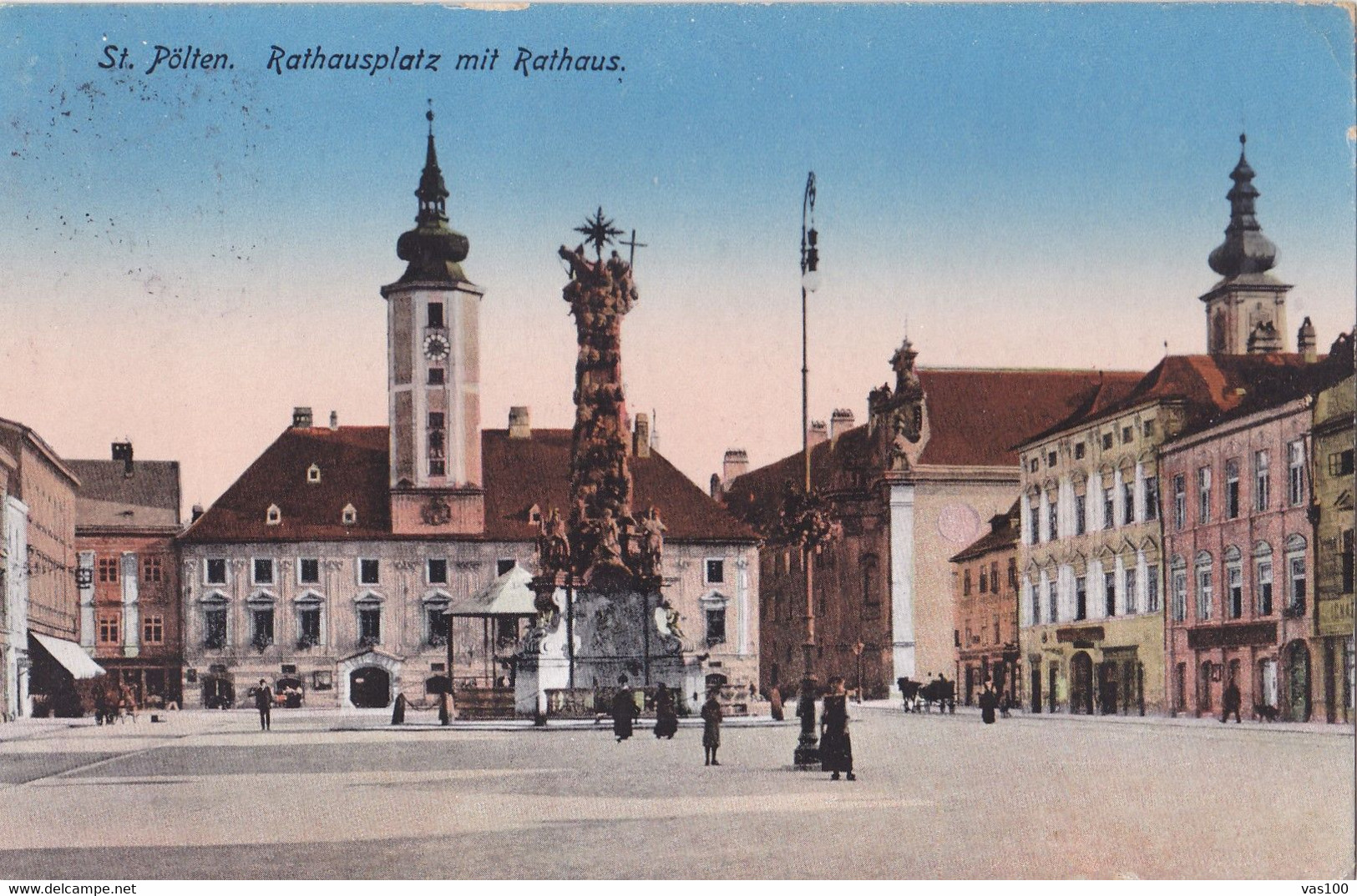 ST. POLTEN - RATHAUSPLATZ 1915 - St. Pölten