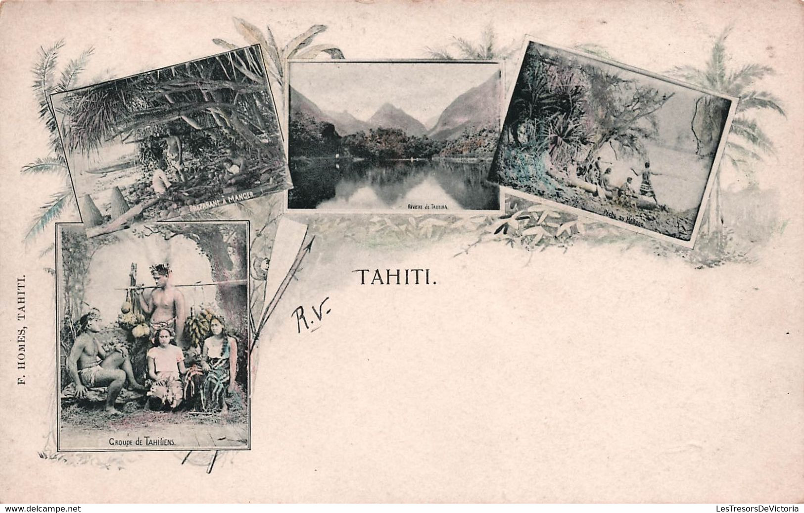 TAHITI  - Colorisé Et Multivues  - F Homes - Carte Postale Ancienne - - Tahiti