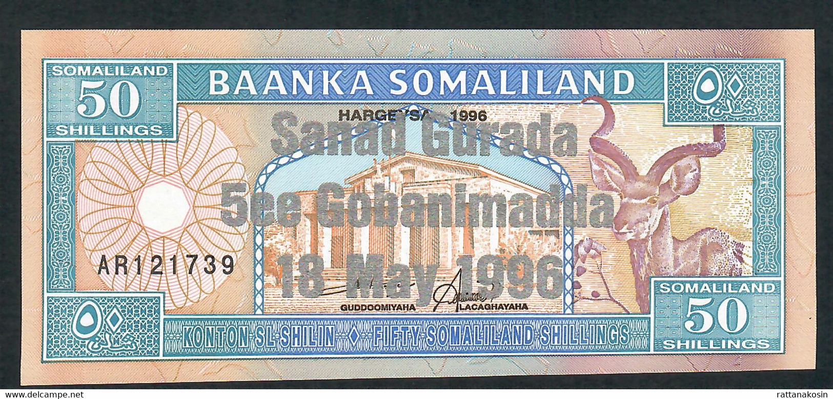 SOMALILAND P17A 50 SHILLINGS 1996 #AR   RARE  UNC. - Somalie