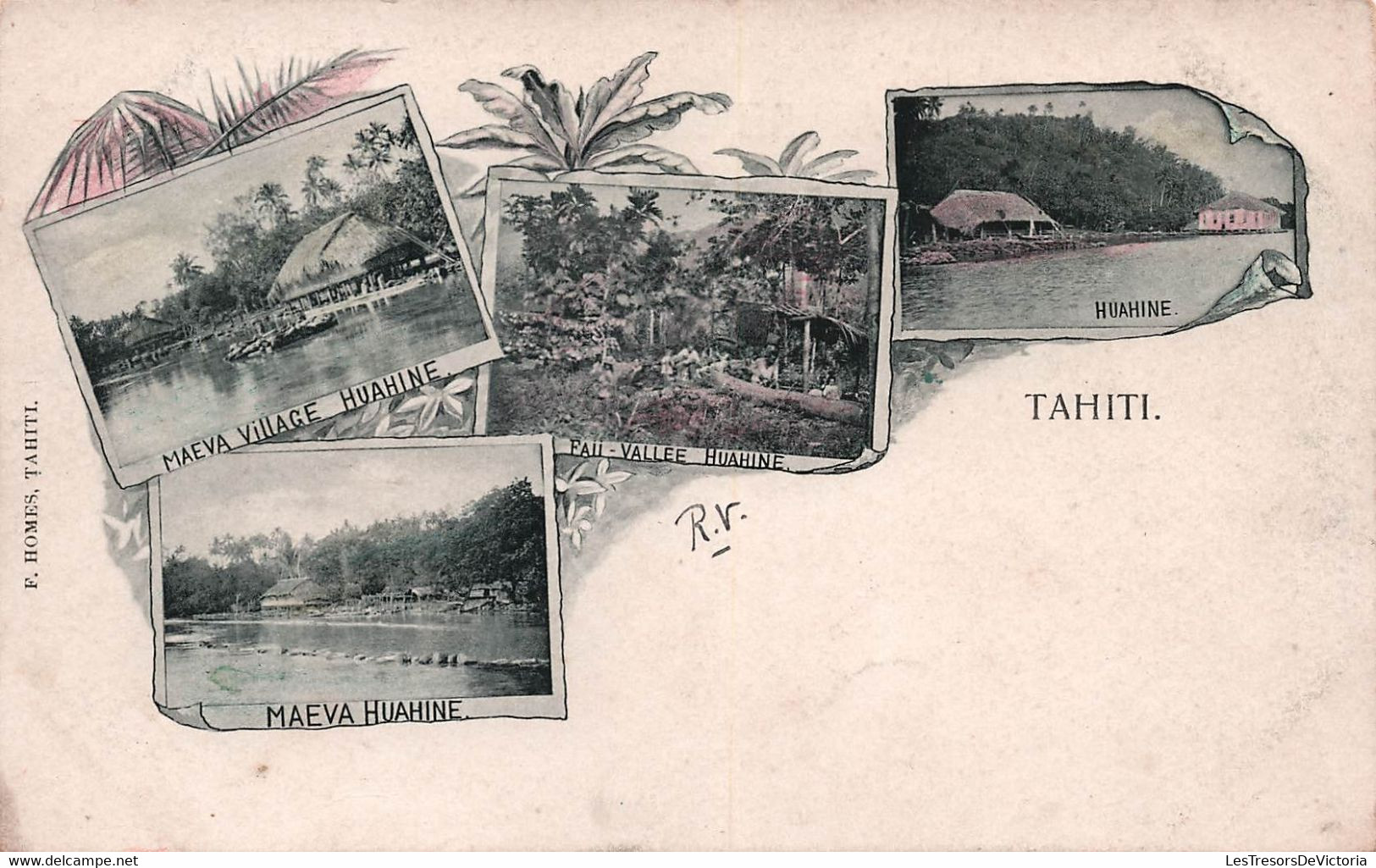 TAHITI  - Colorisé Et Multivues  - F Homes - Carte Postale Ancienne - - Tahiti