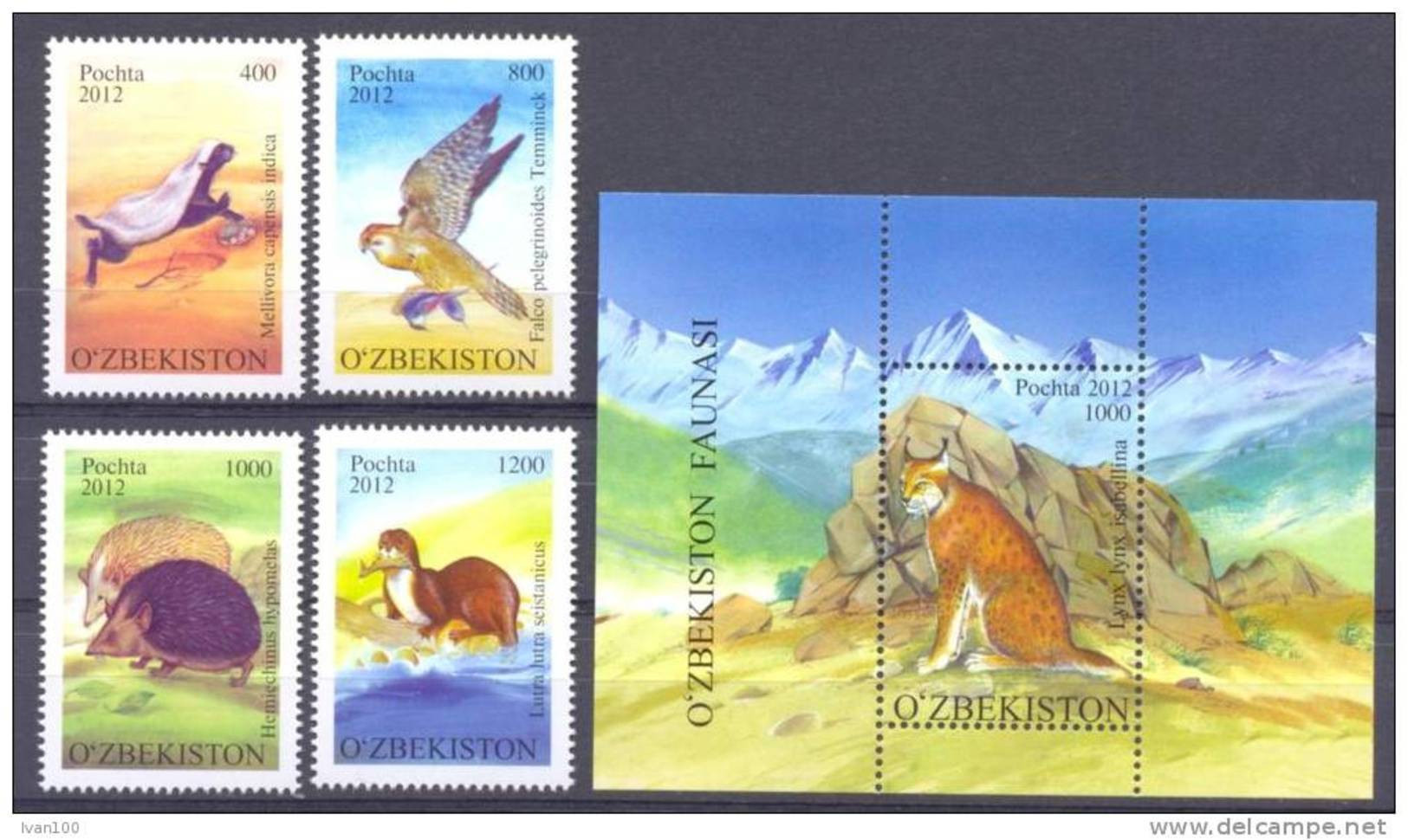 2012. Uzbekistan, Rare Animals And Birds Of Uzbekistan, 4v + S/s, Mint/** - Usbekistan