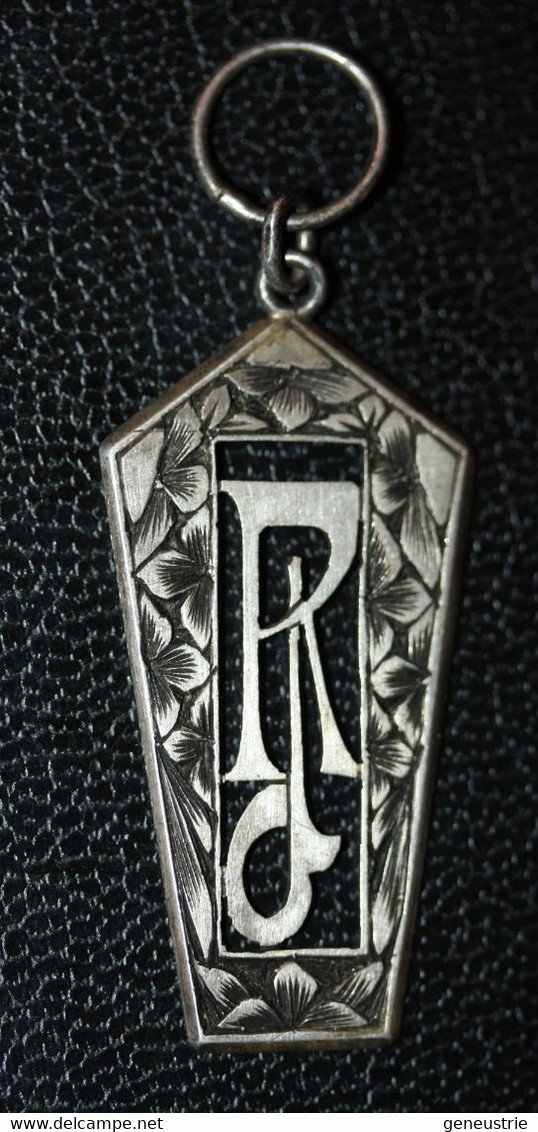 Pendentif Médaille Argent "Monogramme DR" Début XXe - Anhänger