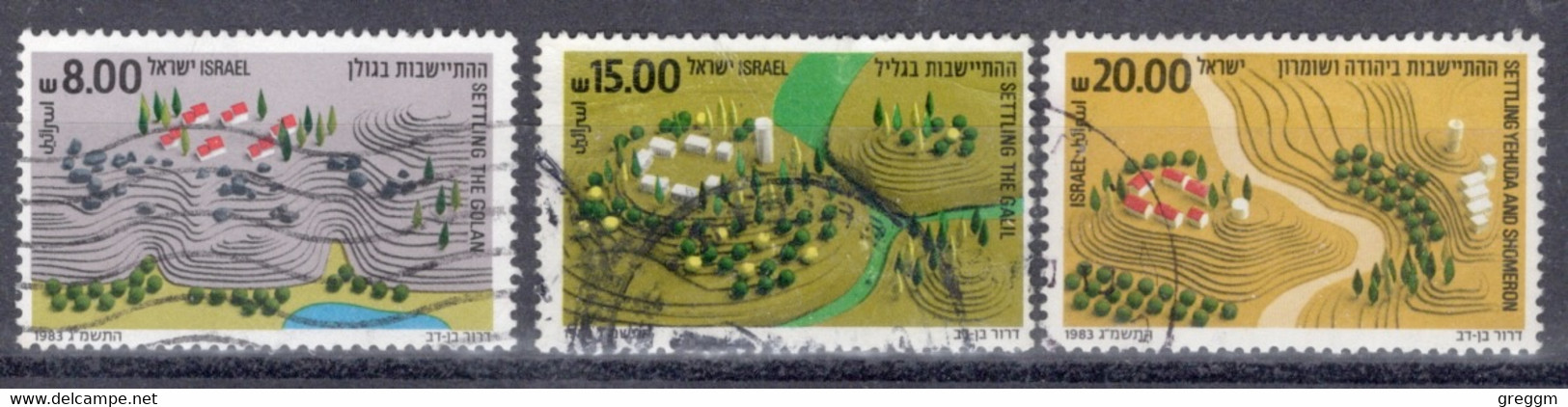 Israel 1983 Set Of Stamps Celebrating Settlements In Fine Used - Oblitérés (sans Tabs)