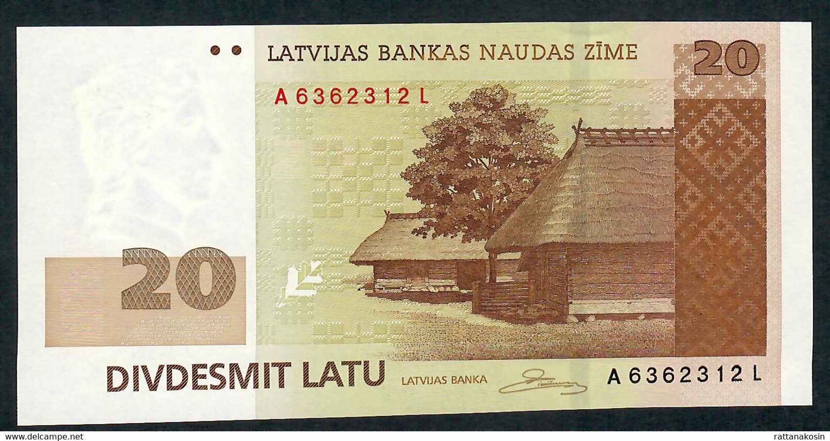 LATVIA P55b 20 LATU 2009 # A/L       UNC. - Letland
