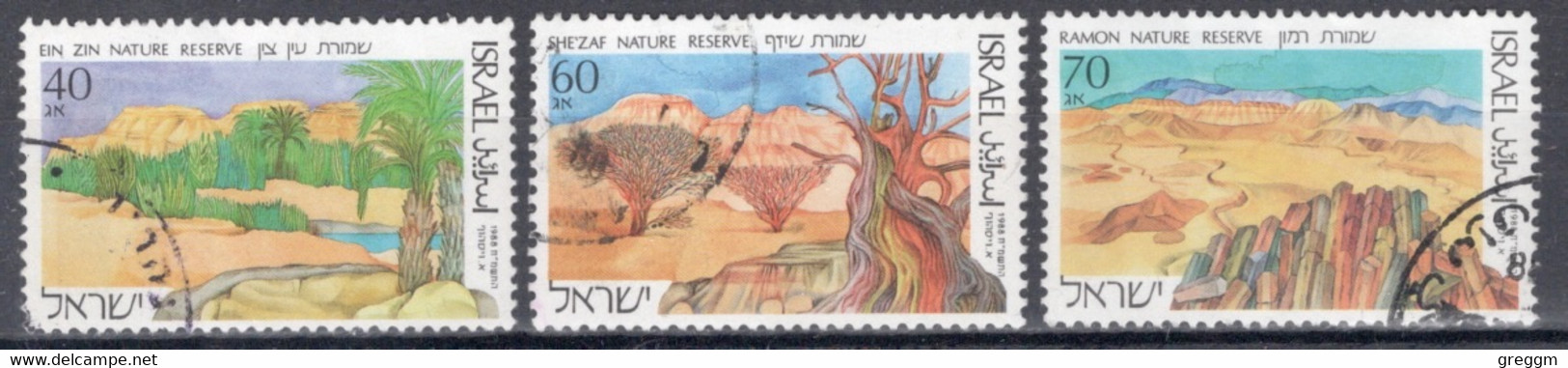 Israel 1988 Set Of Stamps Celebrating Nature Reserves In Fine Used - Oblitérés (sans Tabs)