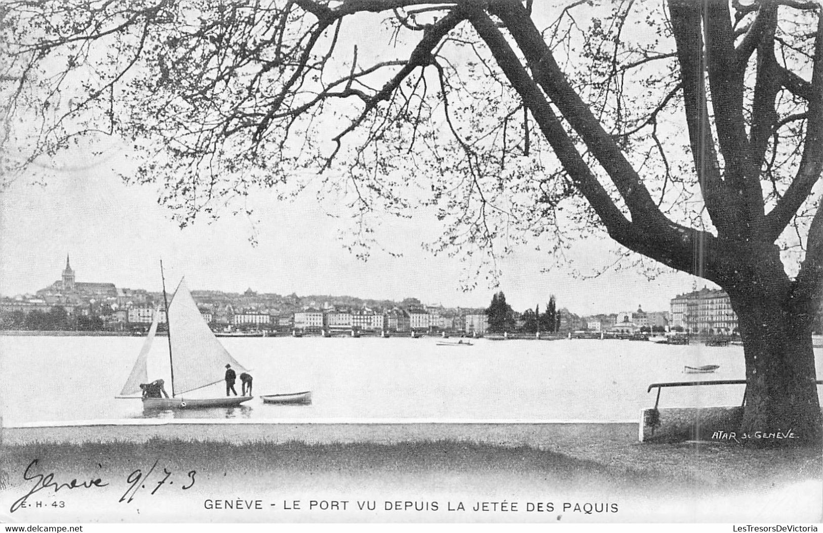 SUISSE - Genève - Le Port Vu Depuis La Jetée Des Paquis - Voilier  - Carte Postale Ancienne - Port