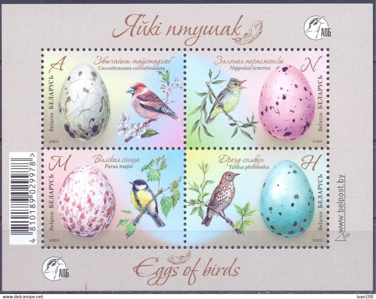 2020. Belarus, Eggs Of Birds, S/s, Mint/** - Belarus