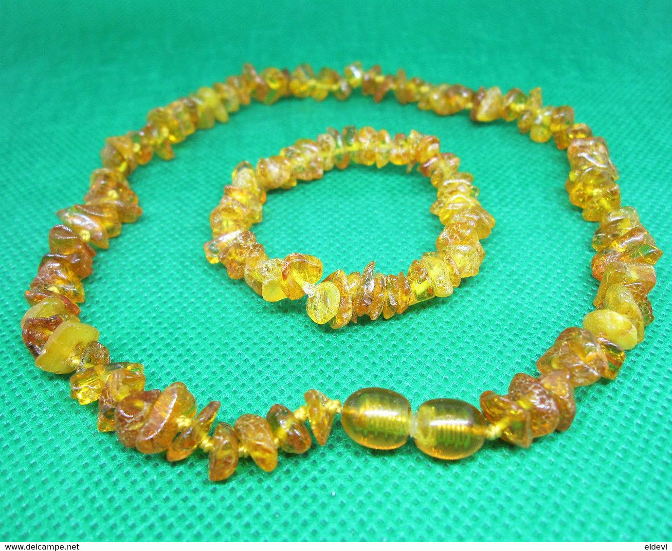 Small Baltic Amber Necklace And Bracelet For Girls / Child - Approx. For 10-12  Years Old - Volksschmuck