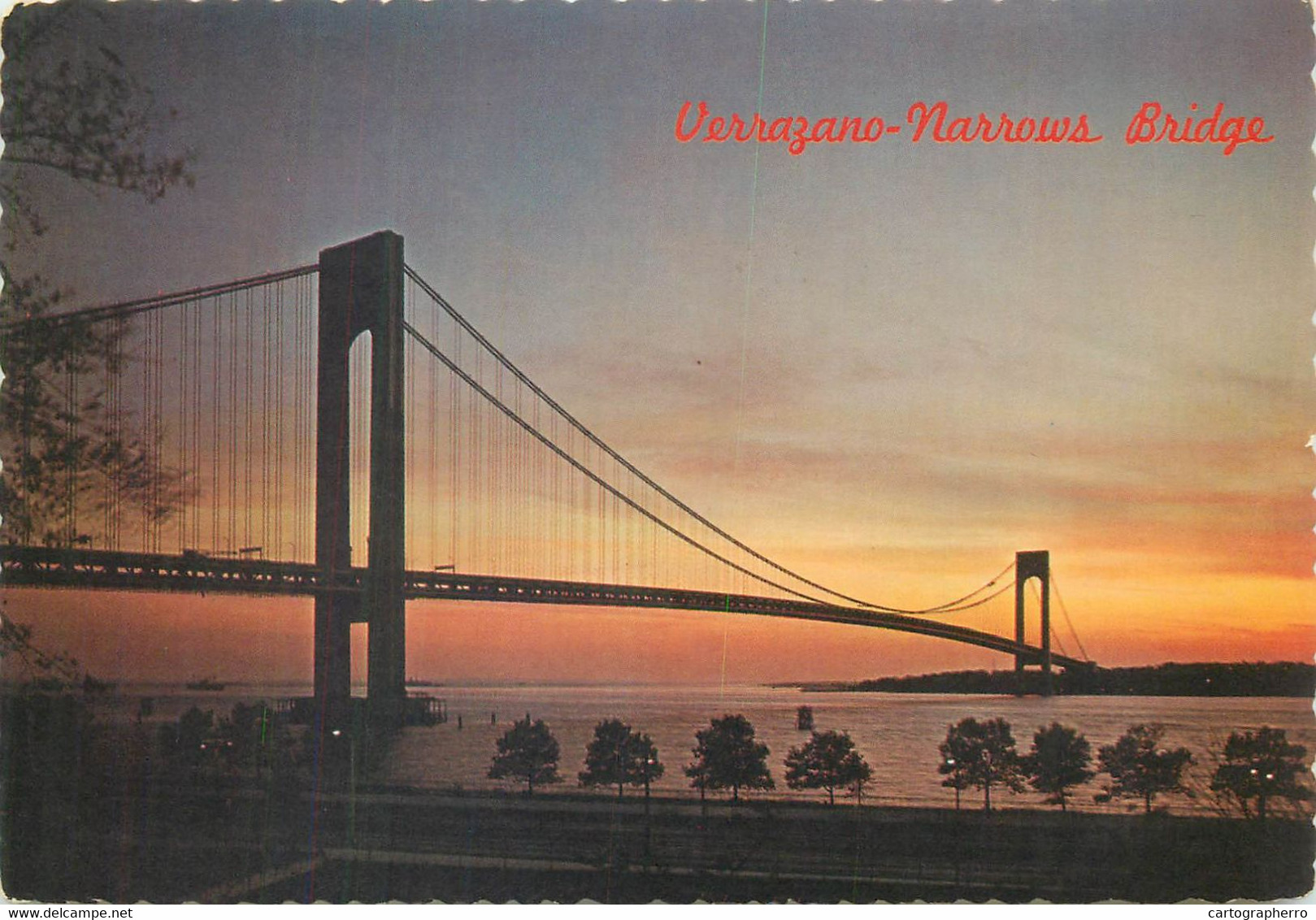 USA New York City Verrazano-Narrows Bridge Nocturnal Aspect - Brooklyn
