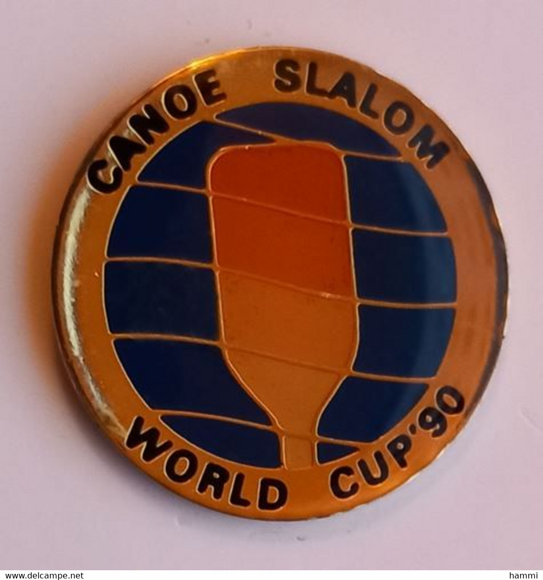 XX300 Pin's Aviron Kayak Canoé Slalom World Cup'90 à PAU Pyrénées-Atlantiques Achat Immédiat - Canoeing, Kayak