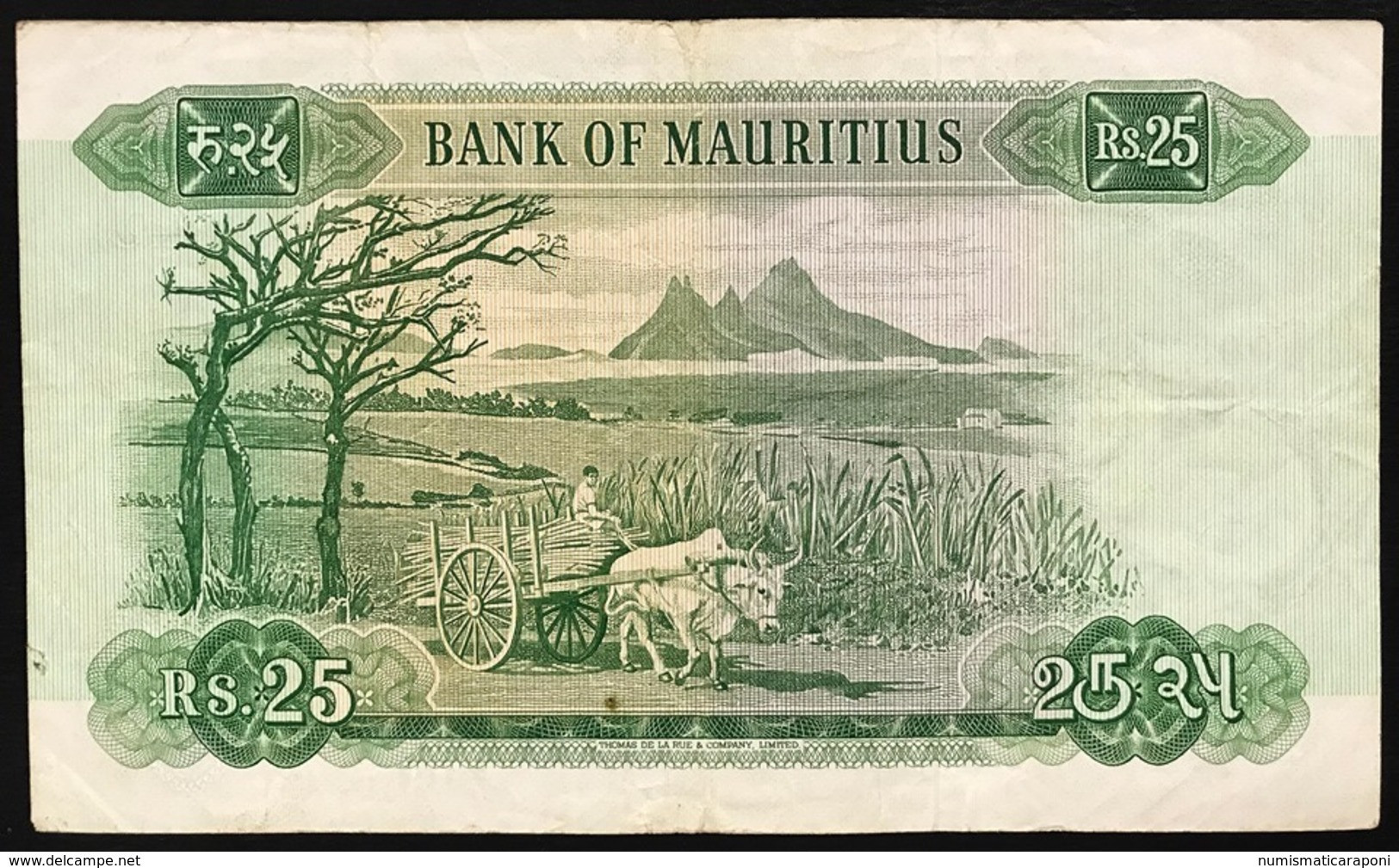25 RUPEES 1967 MAURICE  MAURITIUS  Pick#32 Vf Bb Lotto.2369 - Mauritius