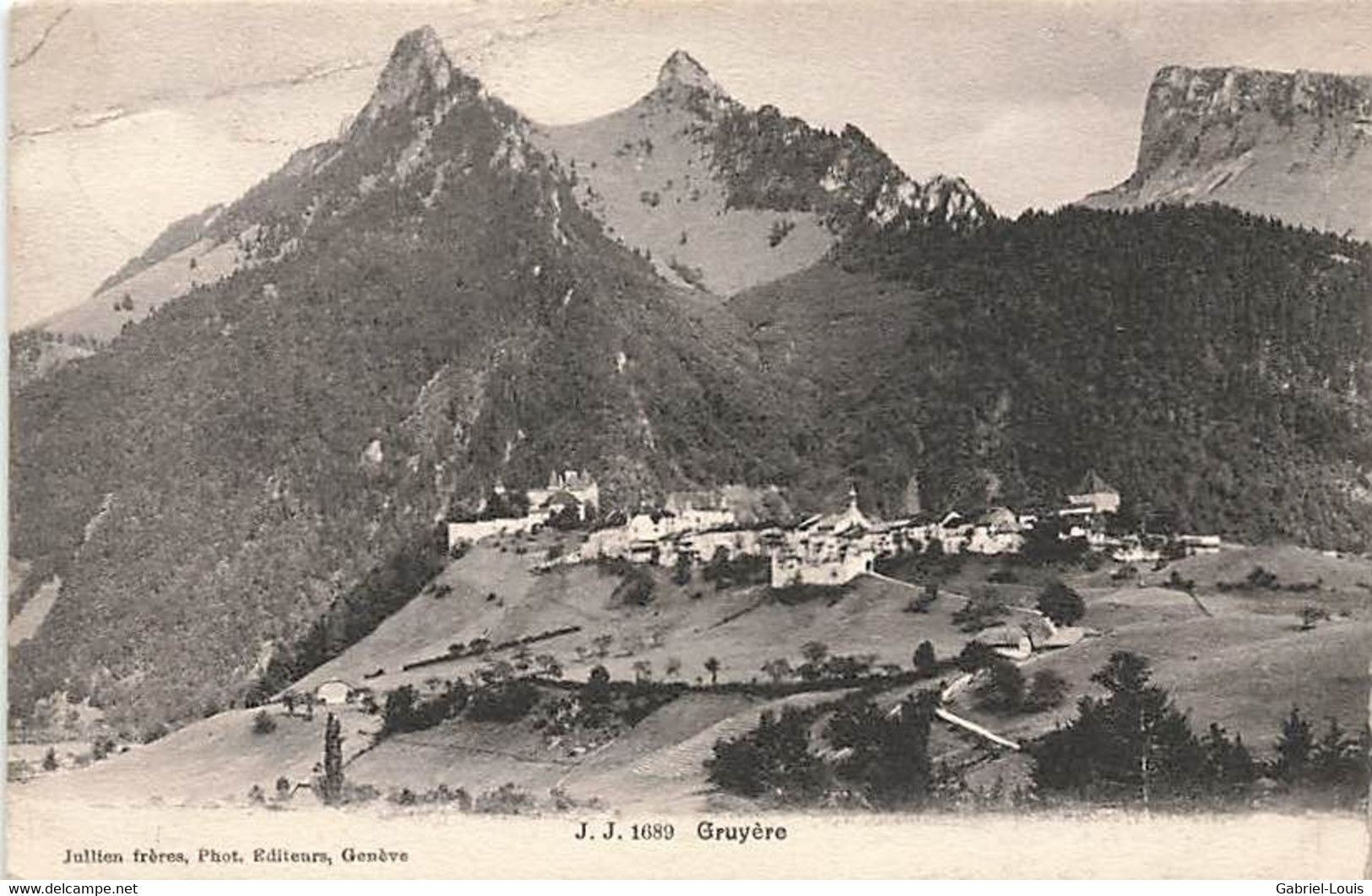 Gruyères Dent De Broc Dent De Bourgo 1909 - Broc
