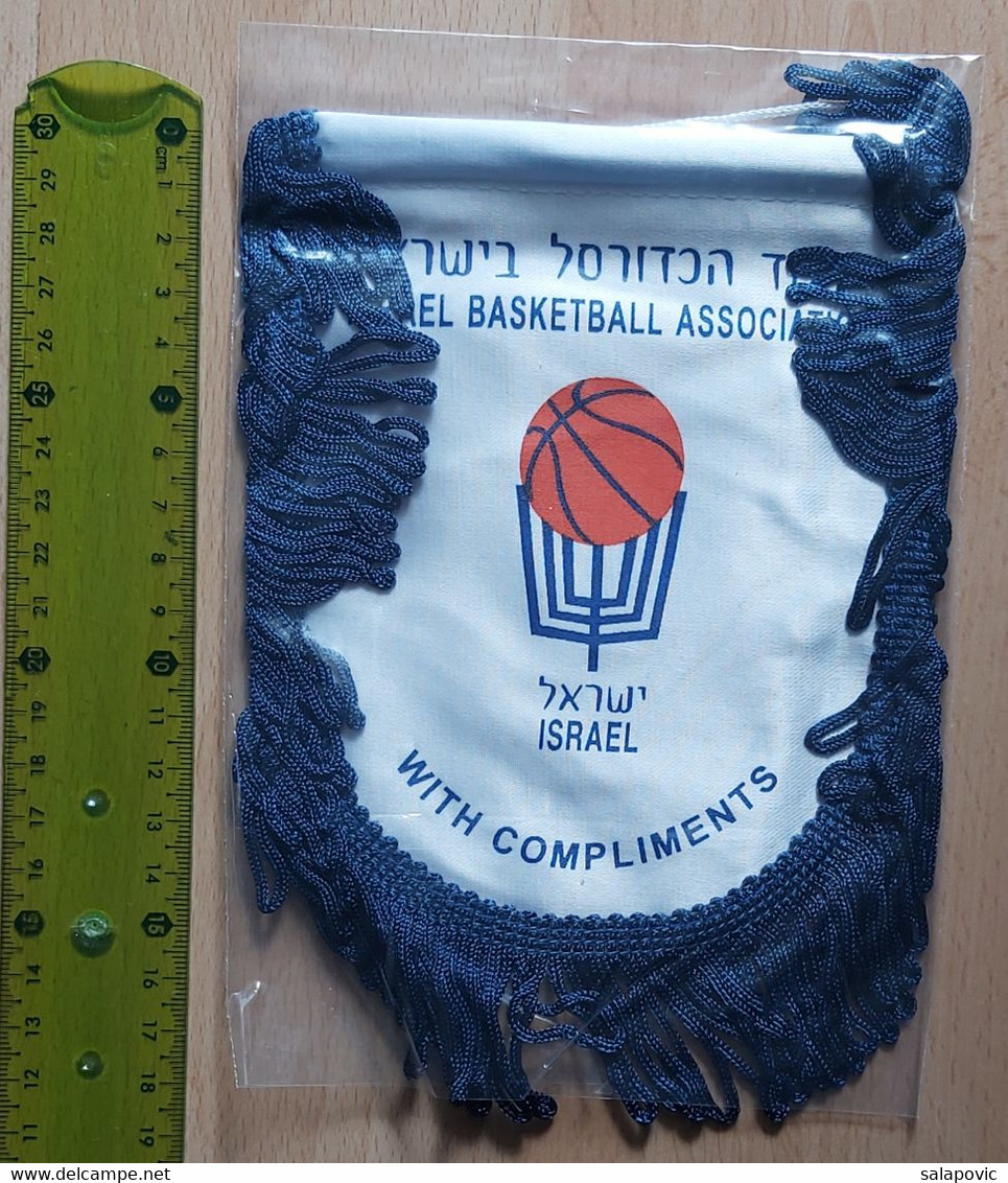 Israel Basketball Association  PENNANT, SPORTS FLAG  SZ74/68 - Bekleidung, Souvenirs Und Sonstige