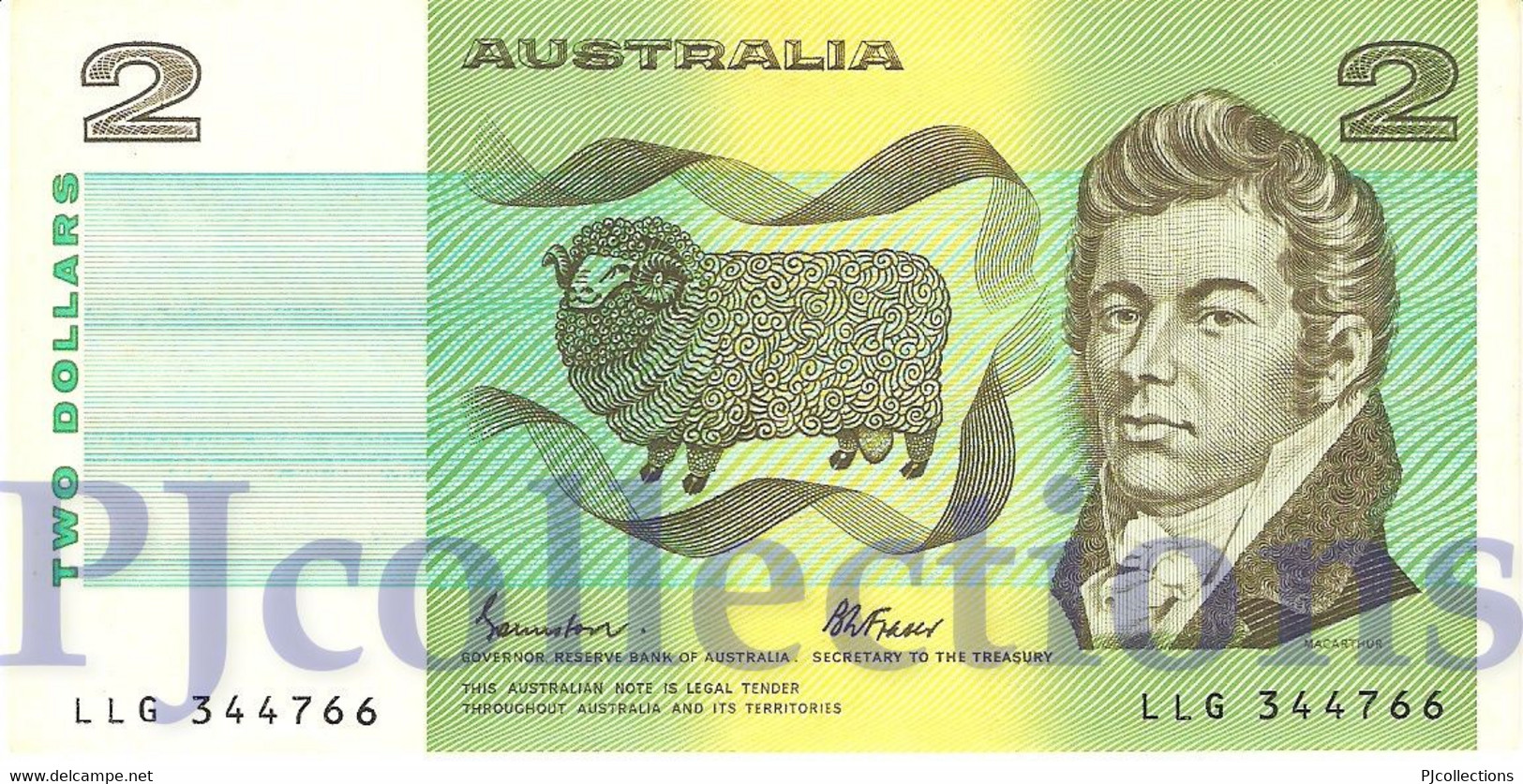 LOT AUSTRALIA 2 DOLLARS 1985 PICK 43e AU/UNC X 5 PCS - 1974-94 Australia Reserve Bank (paper Notes)