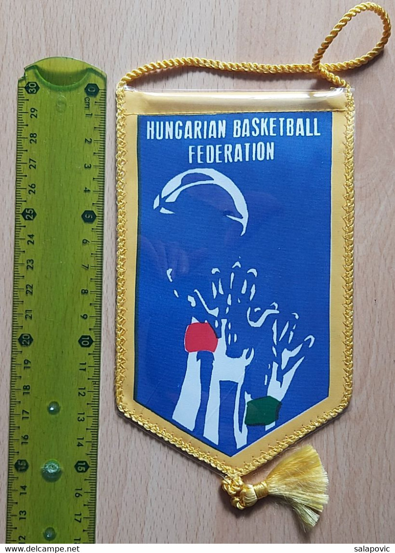 Hungary Basketball Association  PENNANT, SPORTS FLAG  SZ74/70 - Bekleidung, Souvenirs Und Sonstige