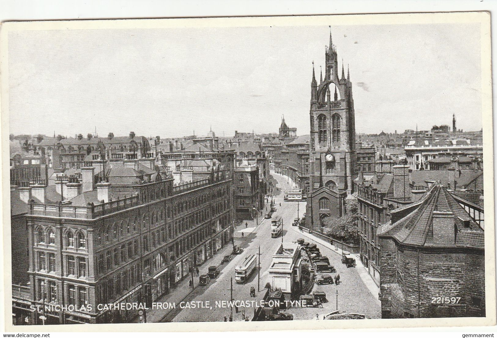 NEWCASTLE ON TYNE - ST NICHOLAS CATHEDRAL FROM CASTLE - Newcastle-upon-Tyne