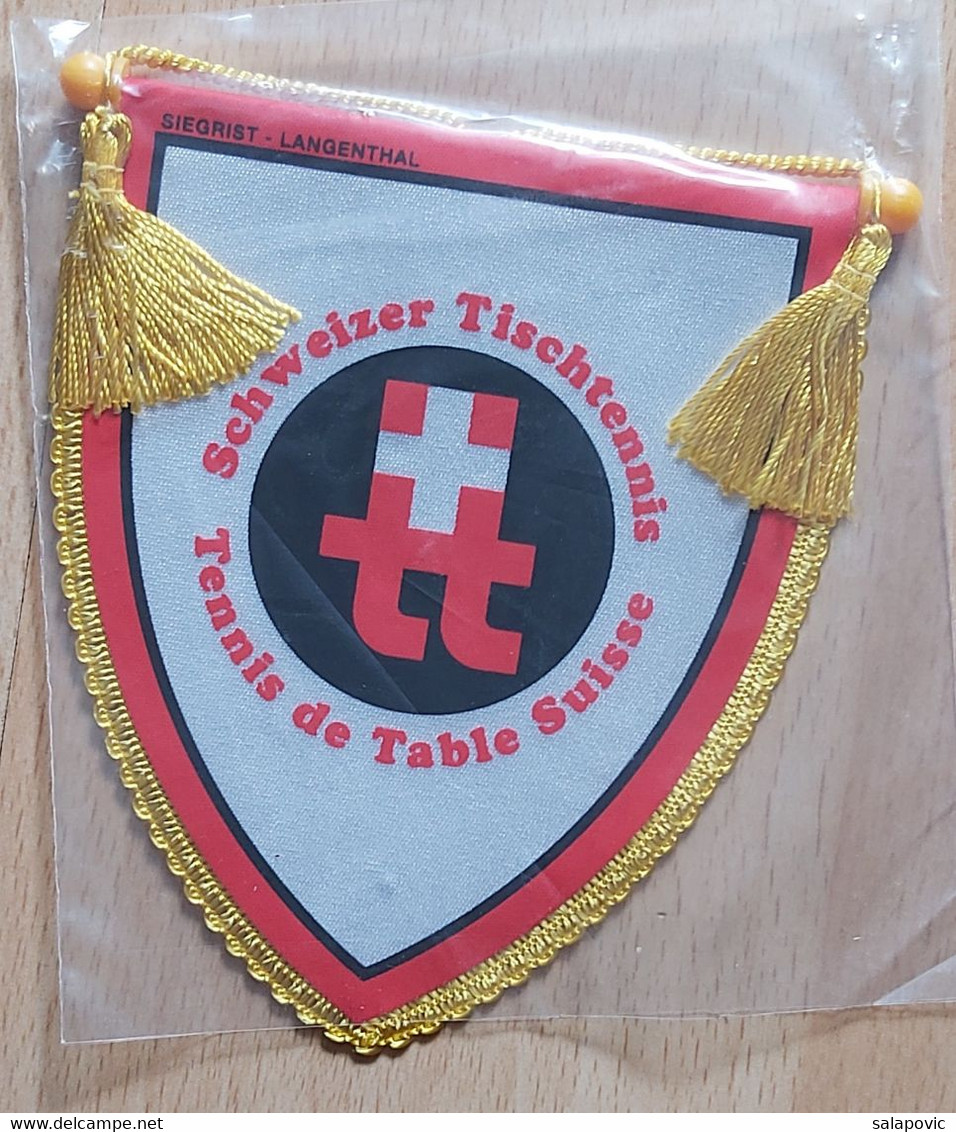 Schweizer Tischtennis Tennis De Table Suisse Switzerland Table Tennis Federation PENNANT, SPORTS FLAG  SZ74/70 - Table Tennis