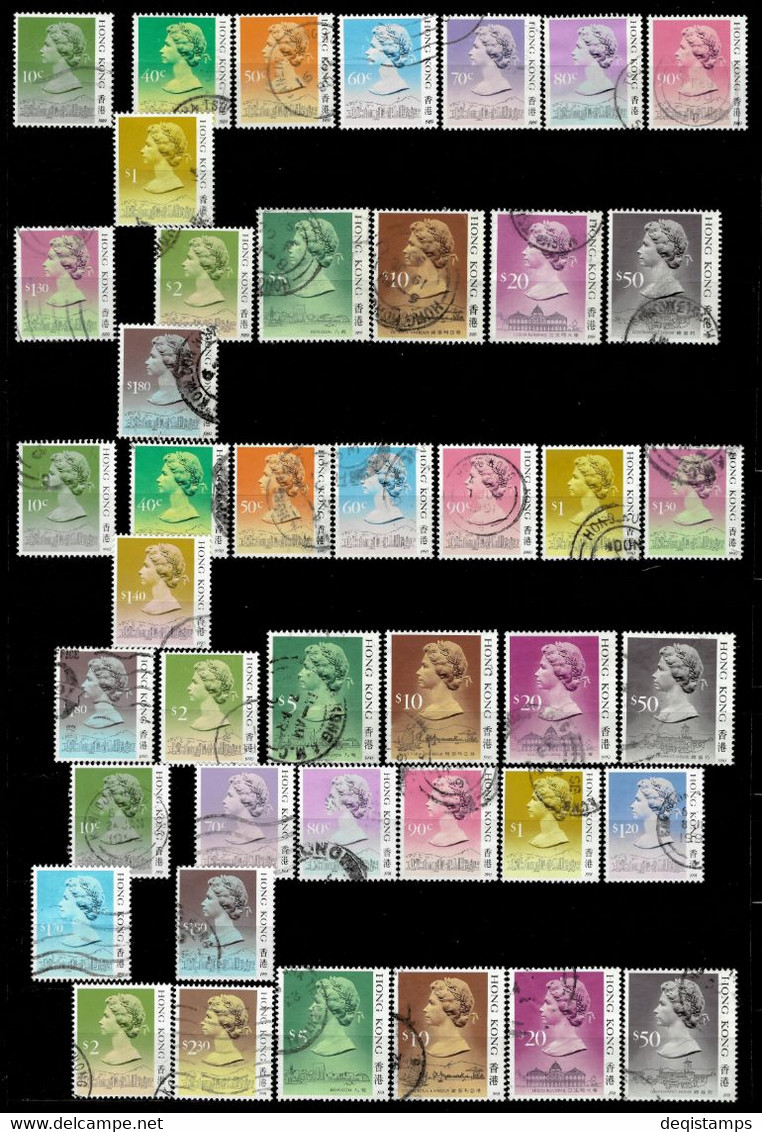 Hong Kong 1989/1990/1991  Queen Elizabeth II  VF Used Collection - Used Stamps