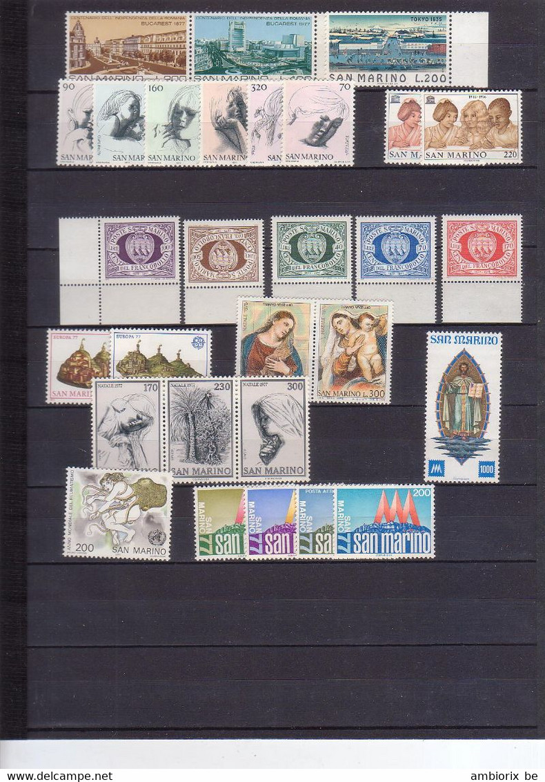 San Marion  Accumulation De 250 Timbres Neufs - Voir Description - Colecciones & Series