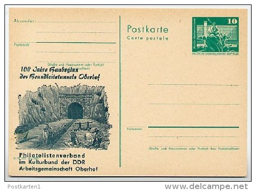 DDR P79-20b-81 C153-b Postkarte PRIVATER ZUDRUCK Brandleitetunnel Oberhof 1981 - Private Postcards - Mint