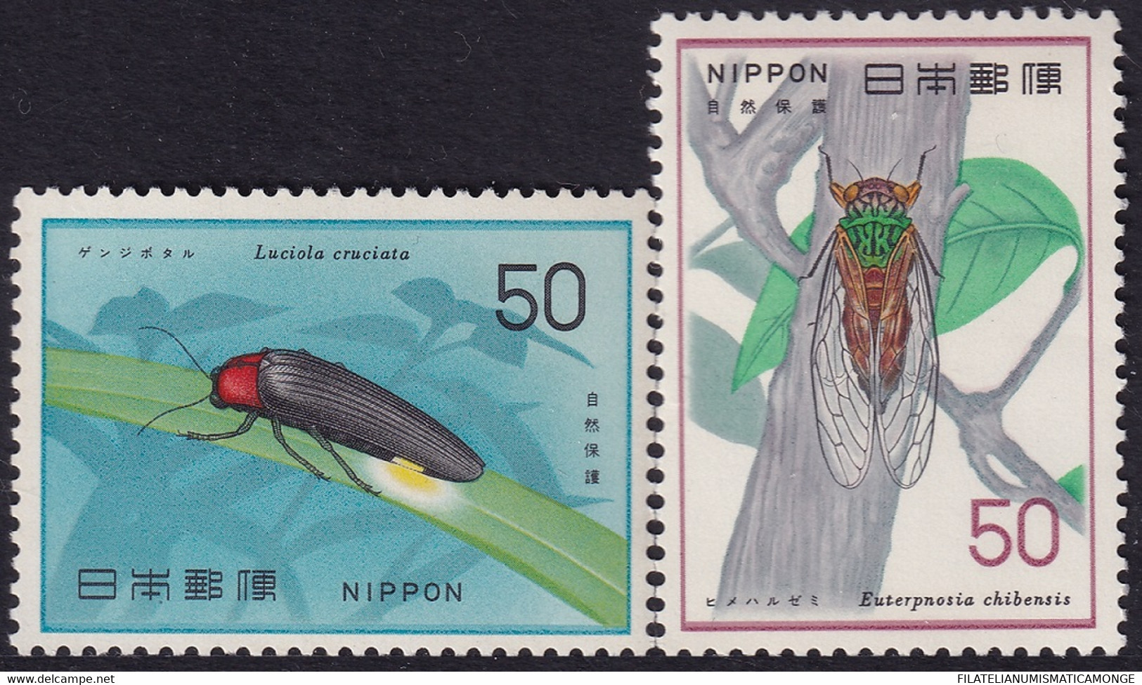 Japón 1977 Correo 1231/32 **/MNH Protección De La Naturaleza / Insectos. (2val. - Neufs