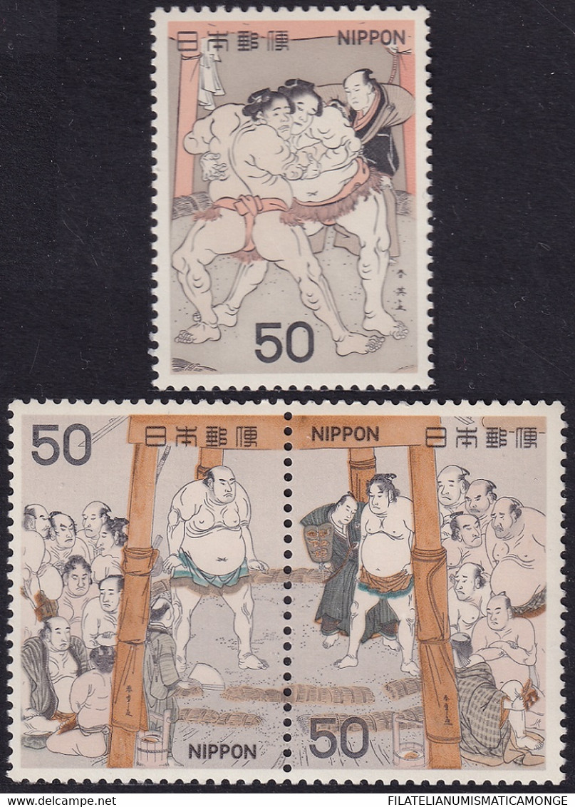 Japón 1978 Correo 1266/68 **/MNH Sumo. (3val.) - Neufs