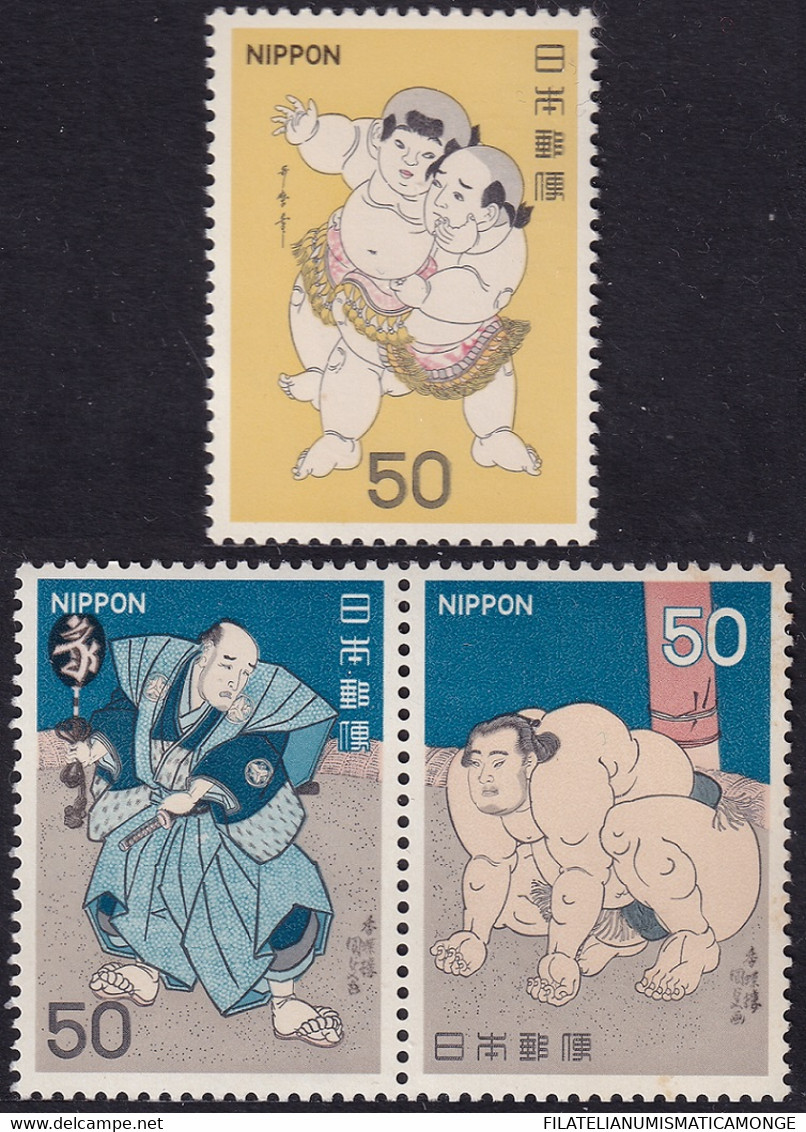 Japón 1978 Correo 1274/76 **/MNH Sumo. (3val.) - Neufs