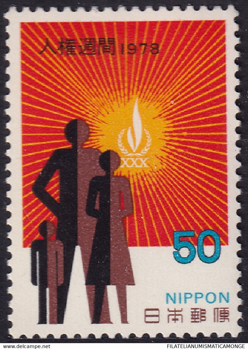 Japón 1978 Correo 1277 **/MNH 30º Aniv. De La Declaración De Los Derechos Human - Neufs