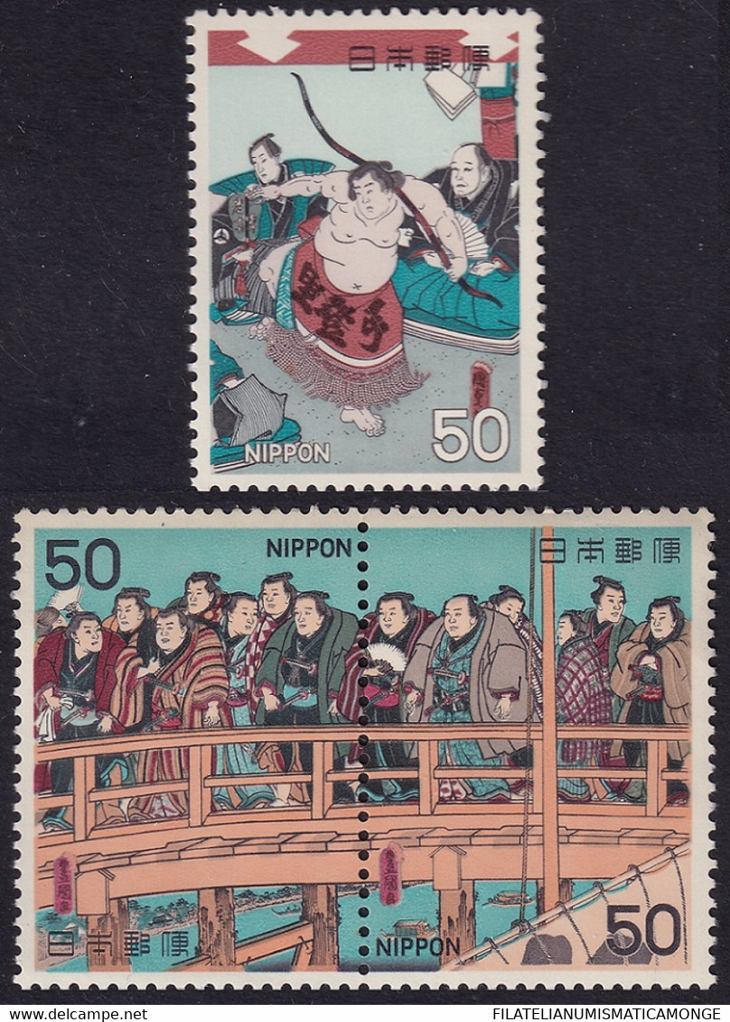 Japón 1978 Correo 1279/81 **/MNH Sumo. (3val.) - Neufs