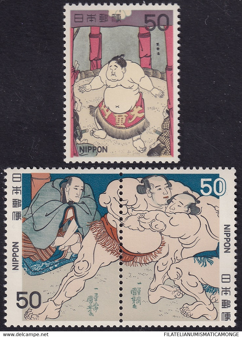 Japón 1979 Correo 1283/85 **/MNH Sumo. (3val.) - Neufs